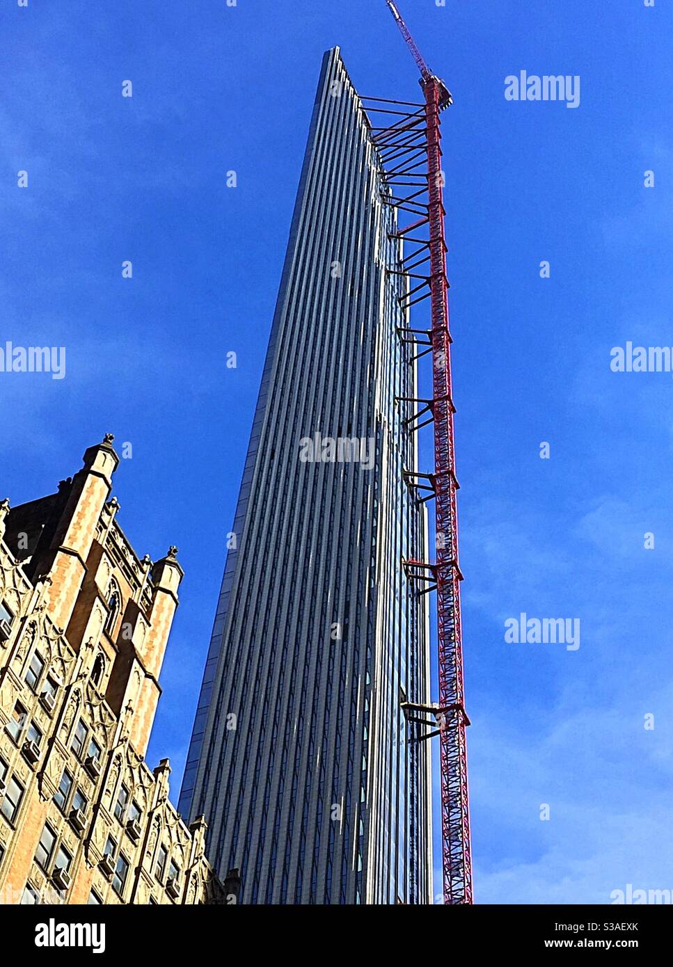 111 W. 57th St. En construcción, Nueva York, Estados Unidos Foto de stock