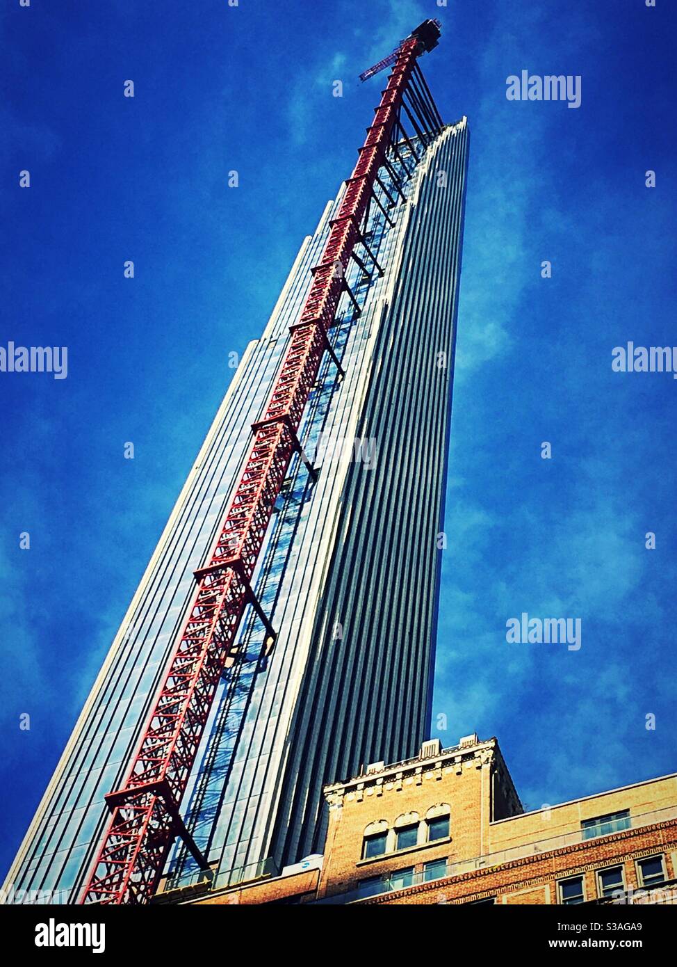 111 W. 57th St. Está en construcción en Midtown Manhattan, Nueva York, Estados Unidos Foto de stock