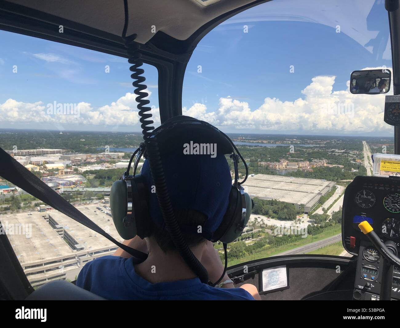 Vista en helicóptero sobre Orlando Foto de stock
