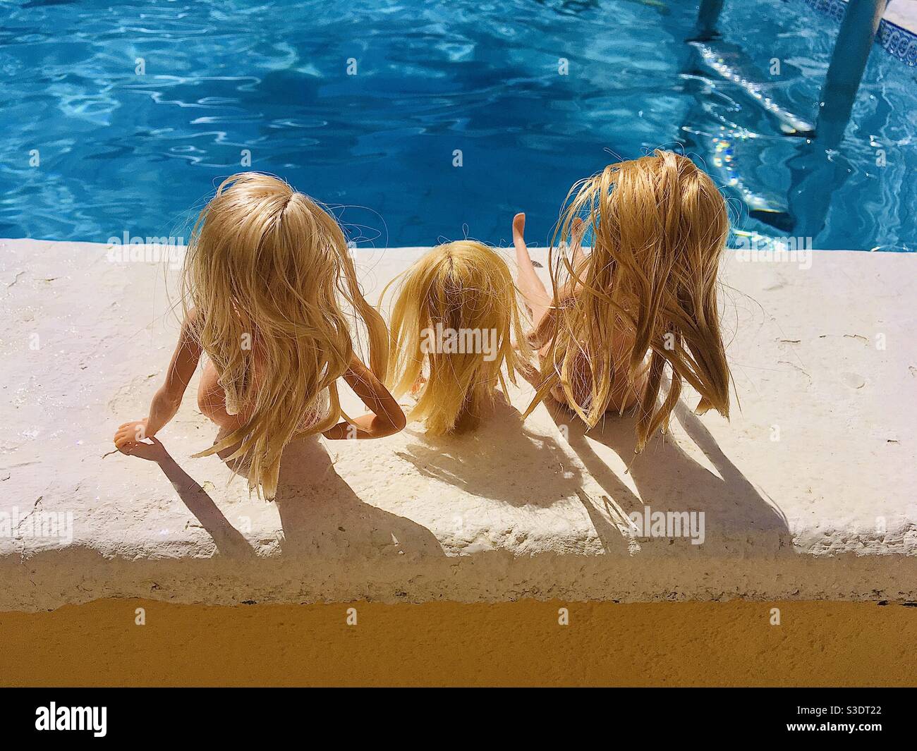 Lustre Nos vemos Casarse Muñecas Barbie al lado de la piscina Fotografía de stock - Alamy