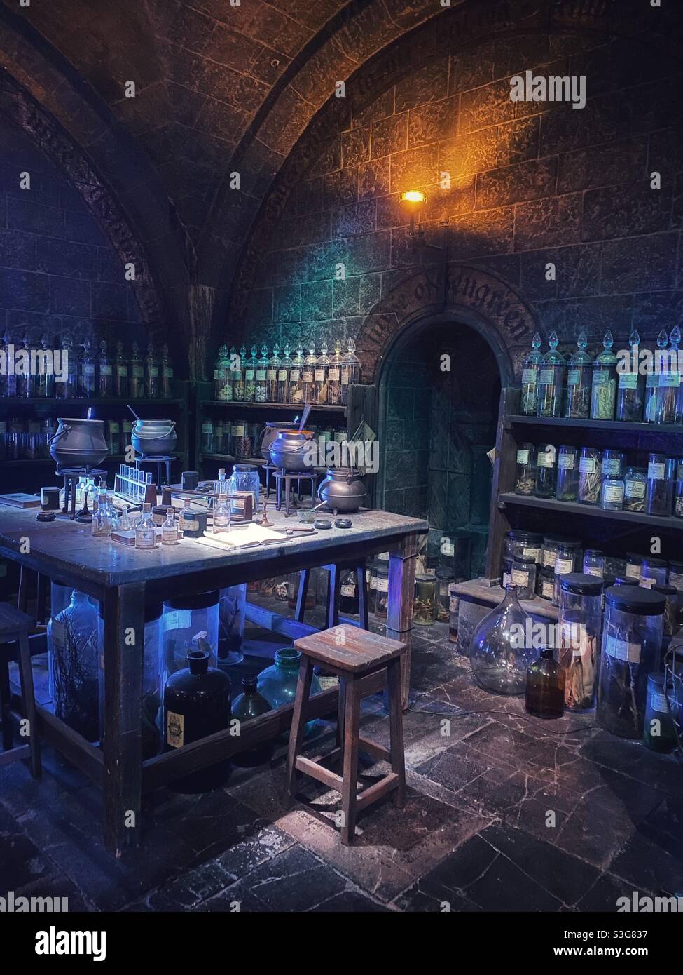 Profesor Snapes Potion en los estudios de Harry Potter Foto de stock