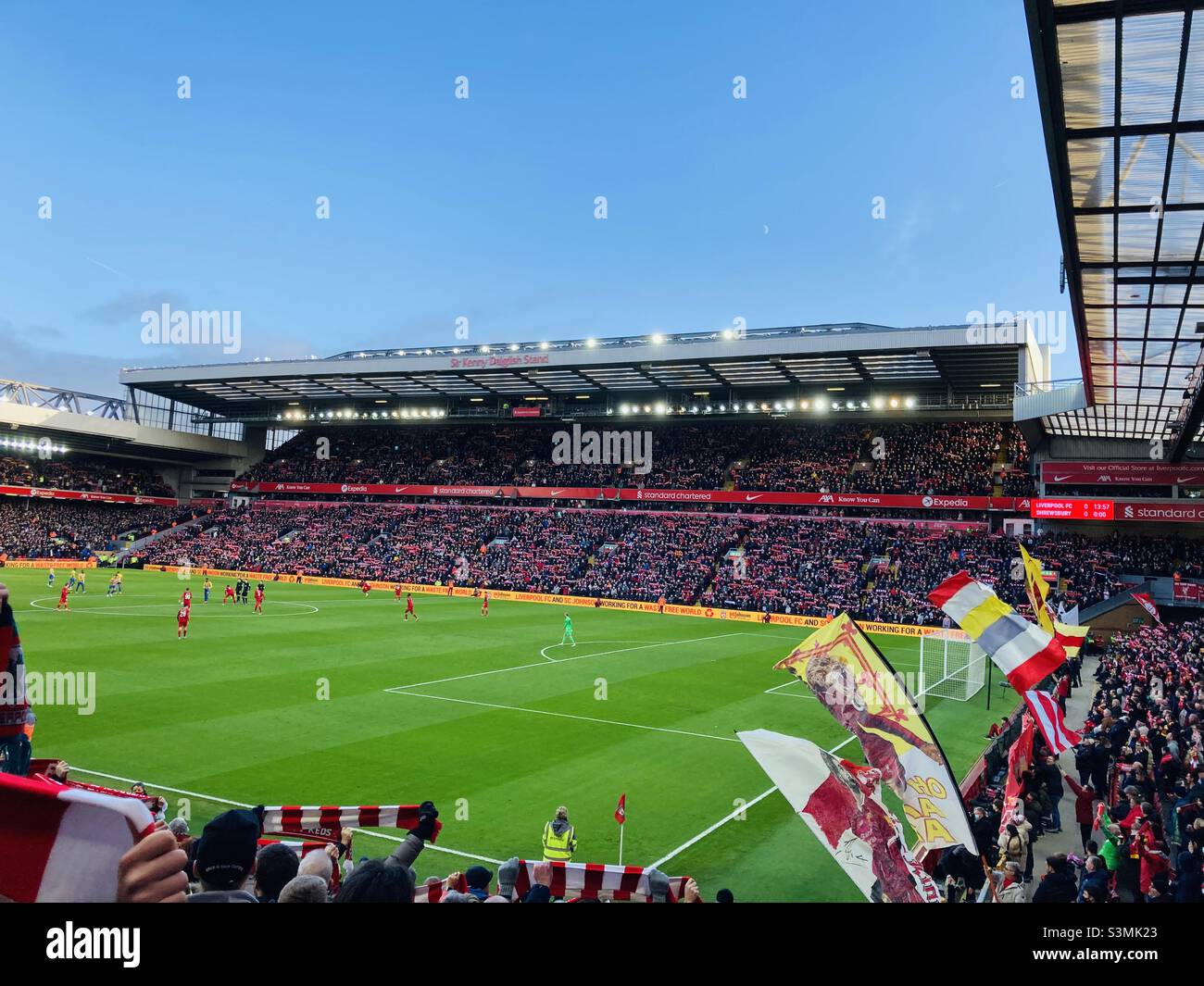 Estadio del Liverpool FC - Anfield Foto de stock