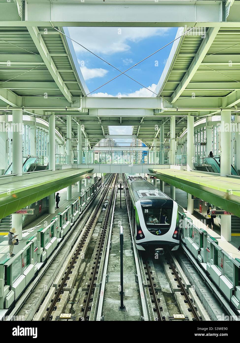 Taichung Masa Rapid Transit Metro Metro Train Ciudad de Taiwán Foto de stock