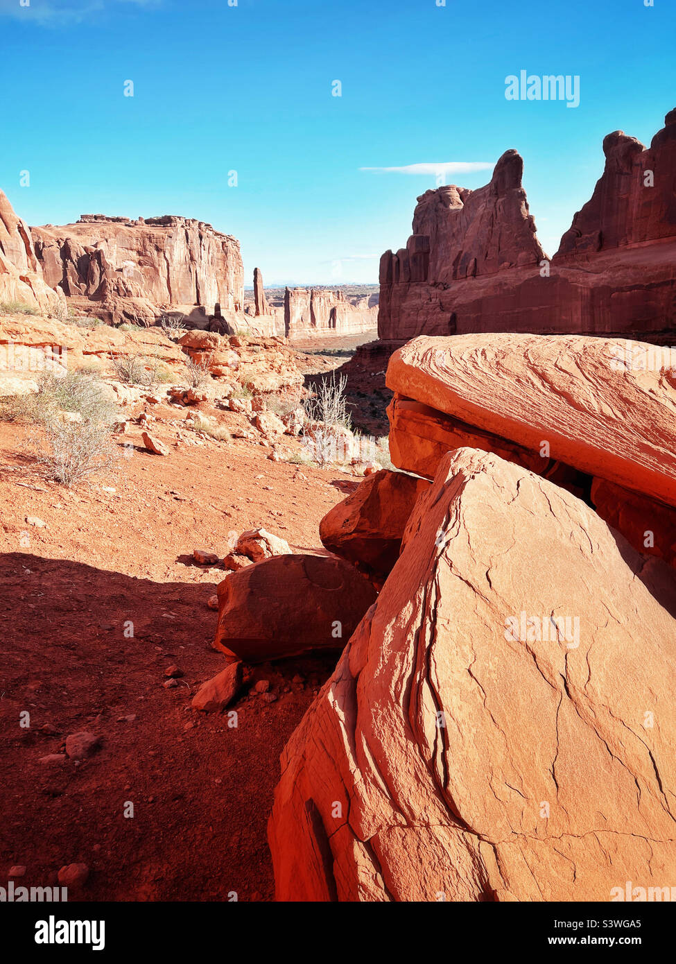 Rocas rojas de Utah Foto de stock