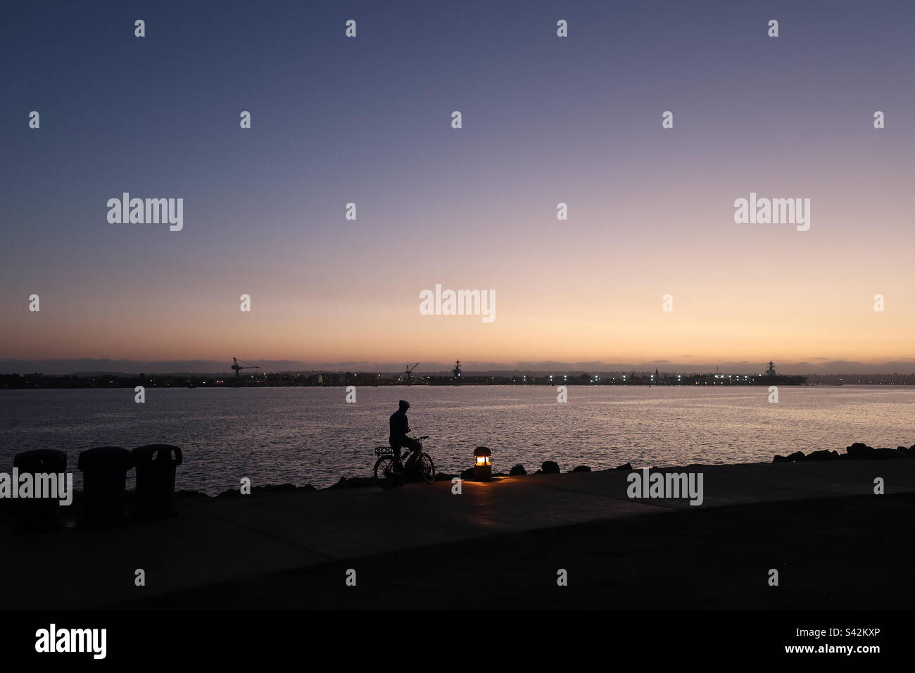 puesta de sol en san diego Foto de stock