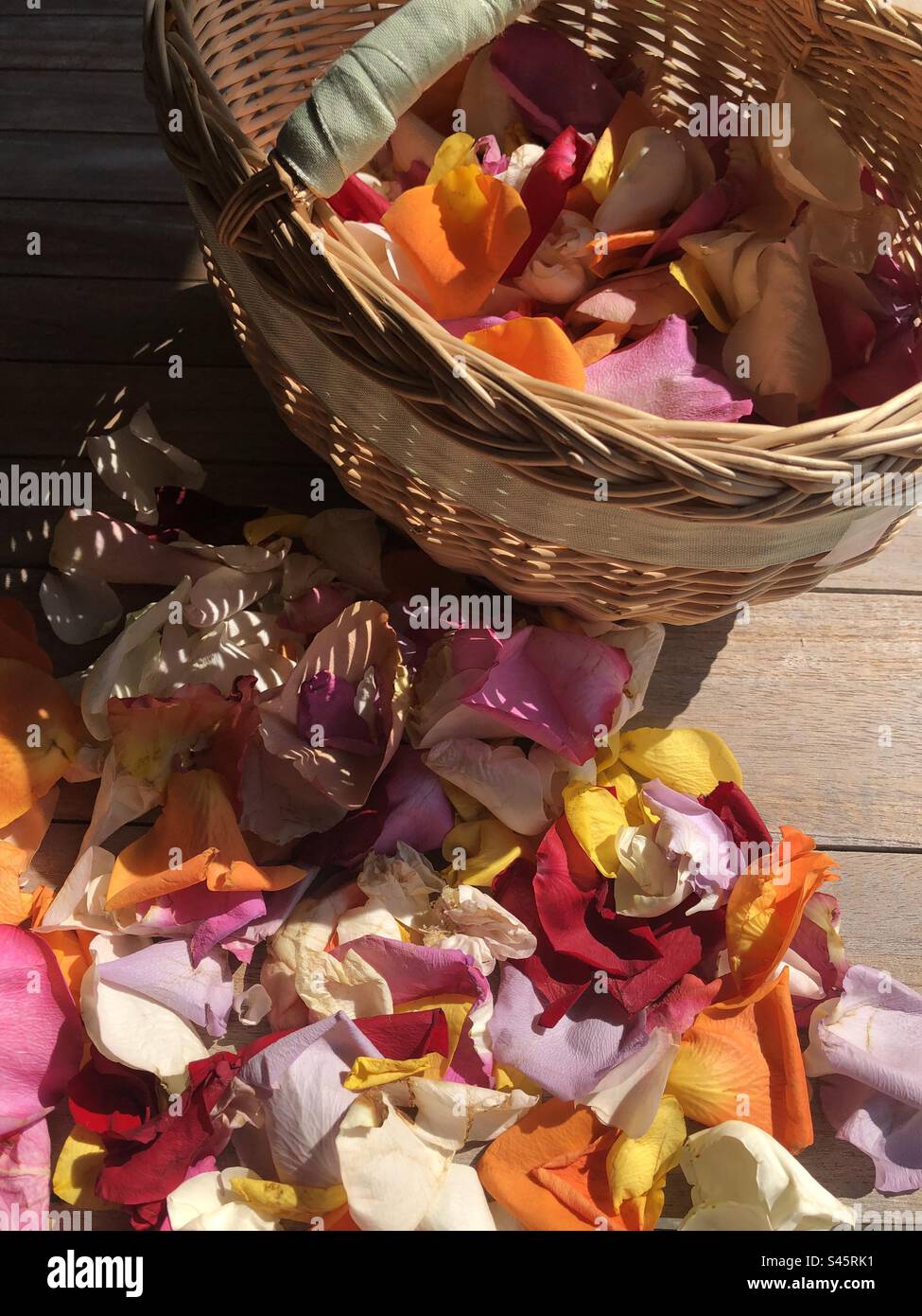 Cesta de la boda pétalos de flores fotografías e imágenes de alta  resolución - Alamy