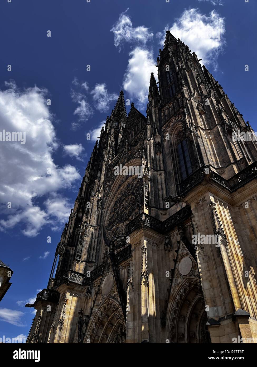 La Catedral de San Vito en Praga, República Checa Foto de stock