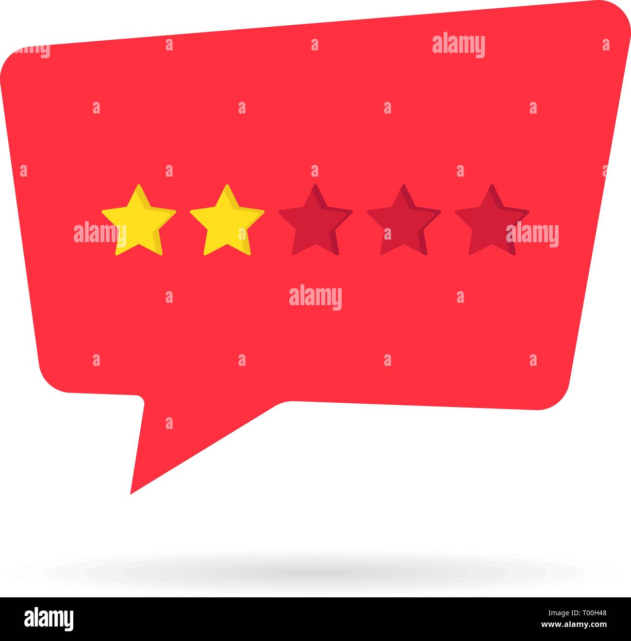 Rating star badge como retroalimentación negativa Ilustración del Vector
