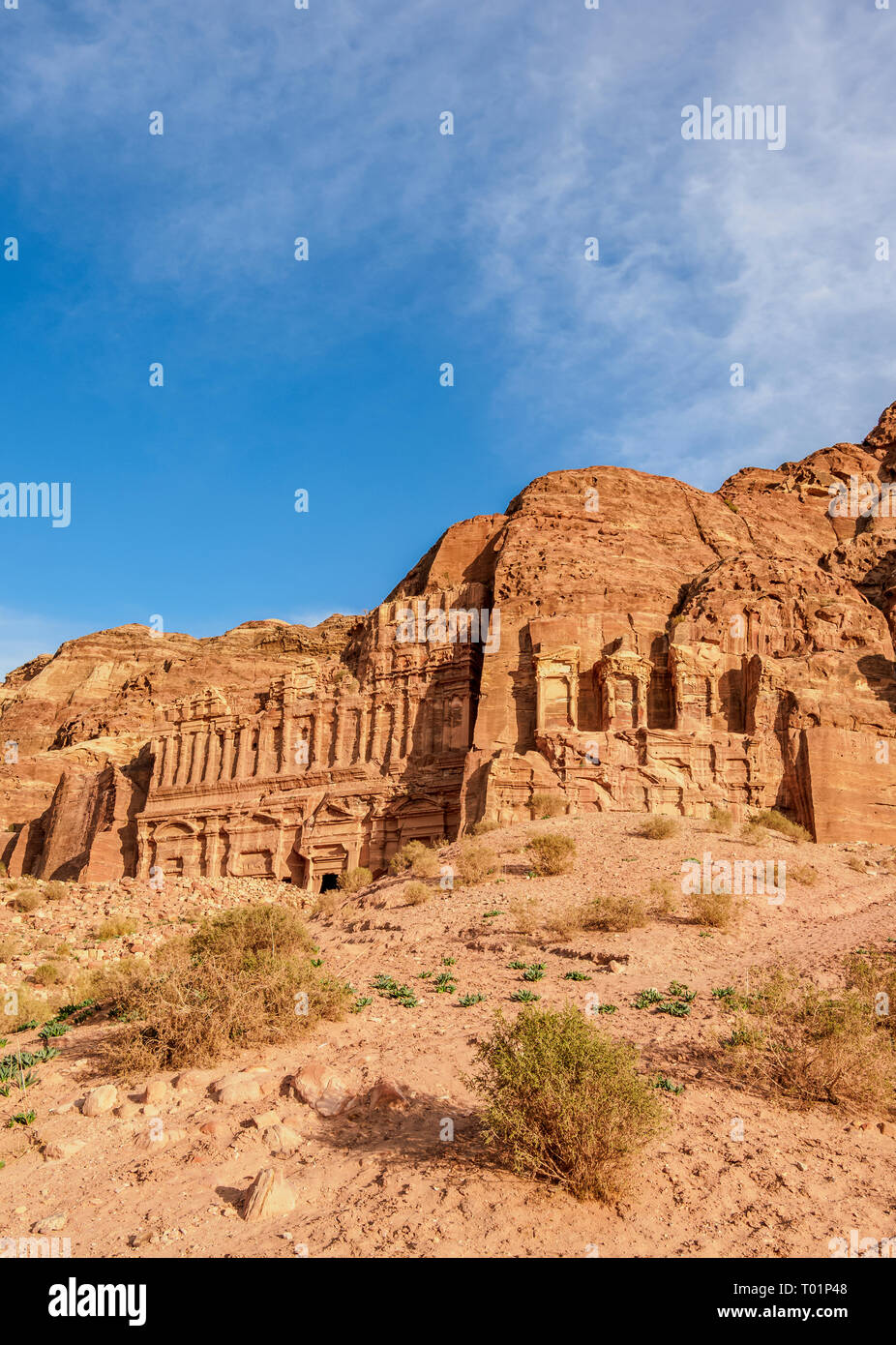 Tumbas Reales, Petra, la Gobernación de Ma'an, Jordania Foto de stock