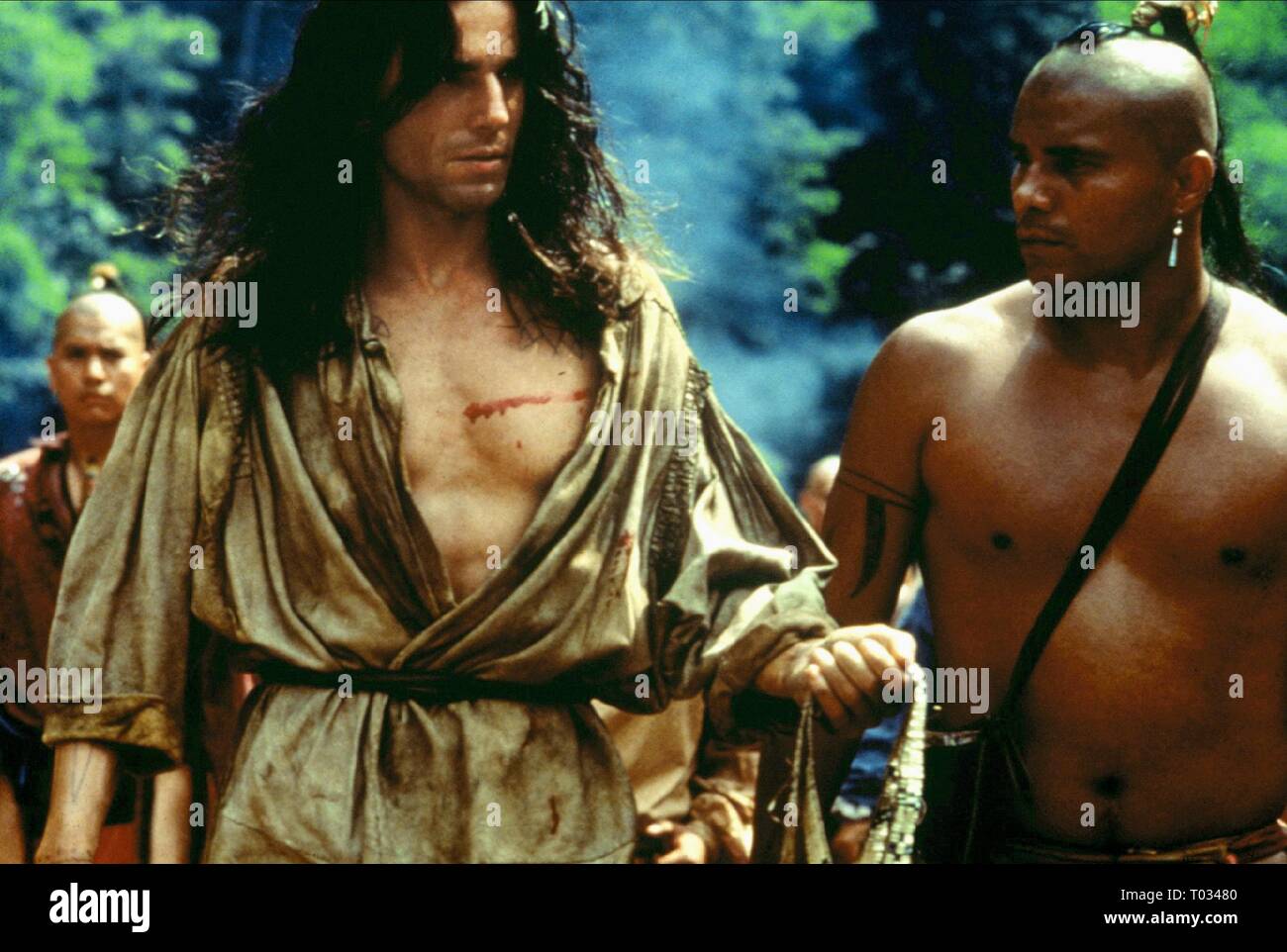 DANIEL DAY-Lewis, el último de los mohicanos, 1992 Foto de stock