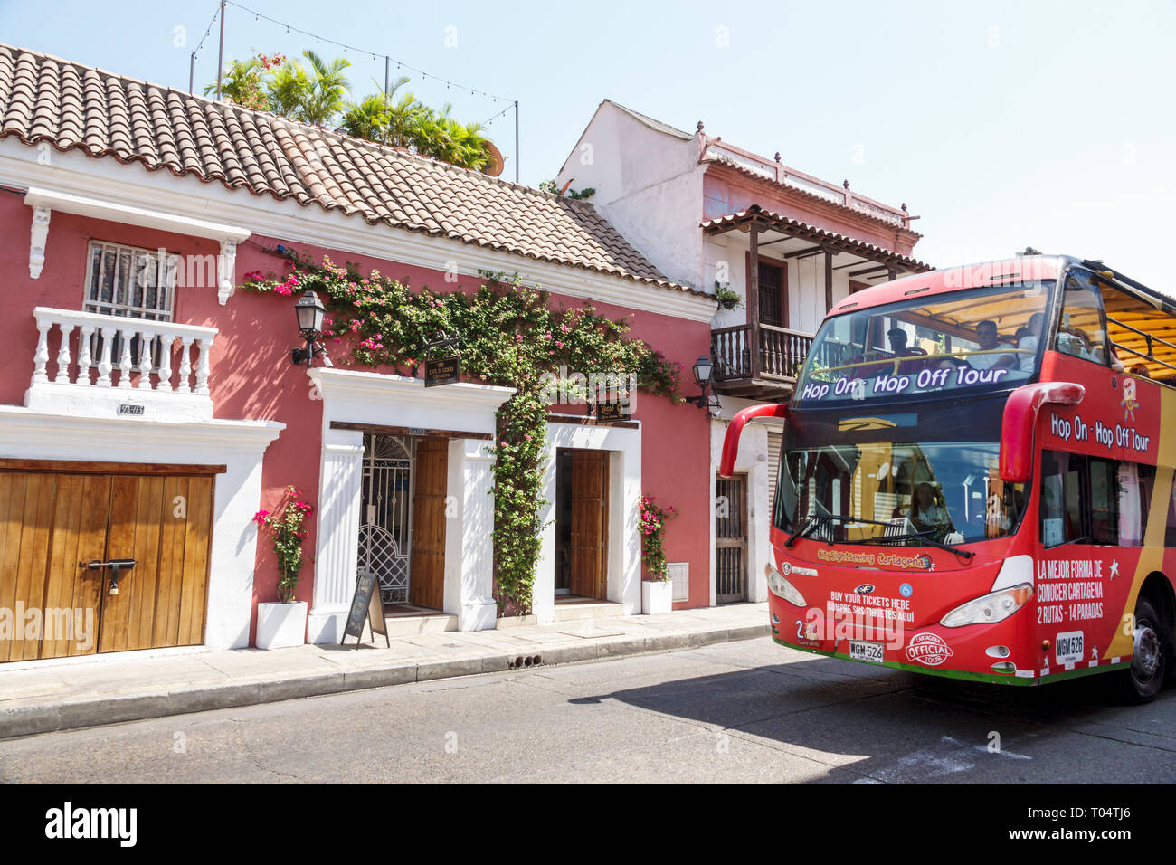 Cartagena Colombia,Centro,Centro,Getsemani,Hop On Hop Off tour bus autobus,COL190120024 Foto de stock
