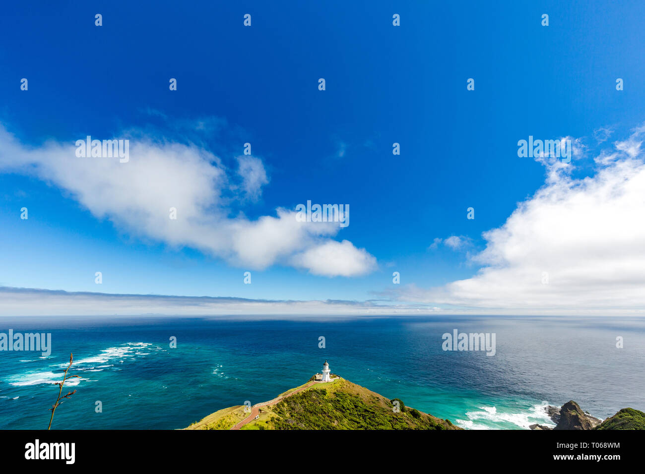 Faro de Cape Reinga, Nueva Zelanda Foto de stock