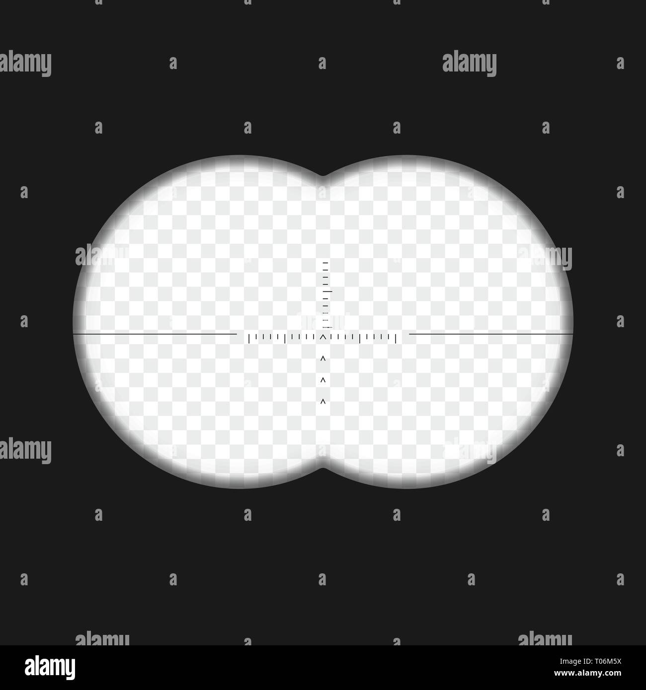 Vista binoculares realista Imagen Vector de stock - Alamy