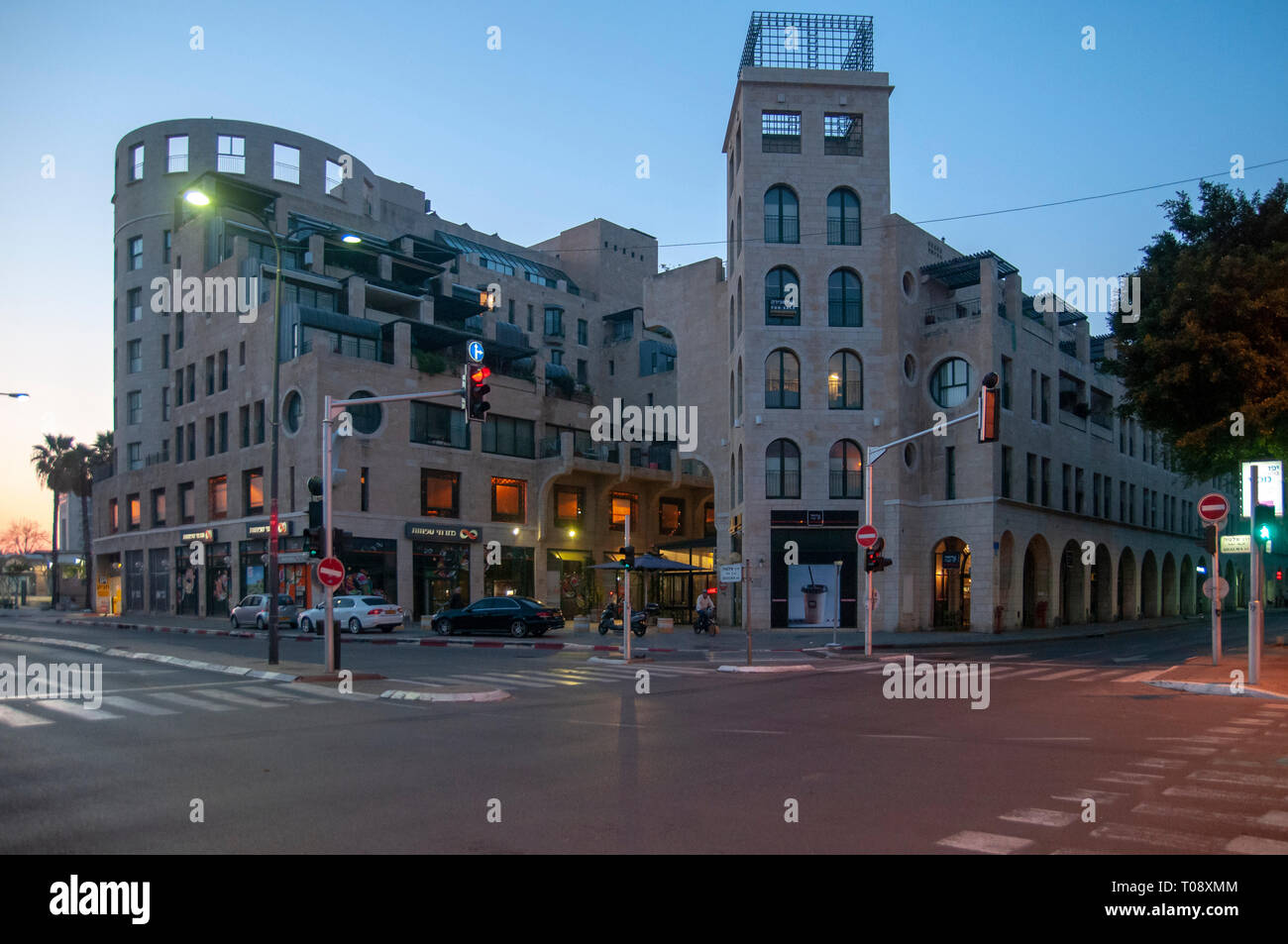 Jaffa, Jerusalén Boulevard al amanecer Foto de stock