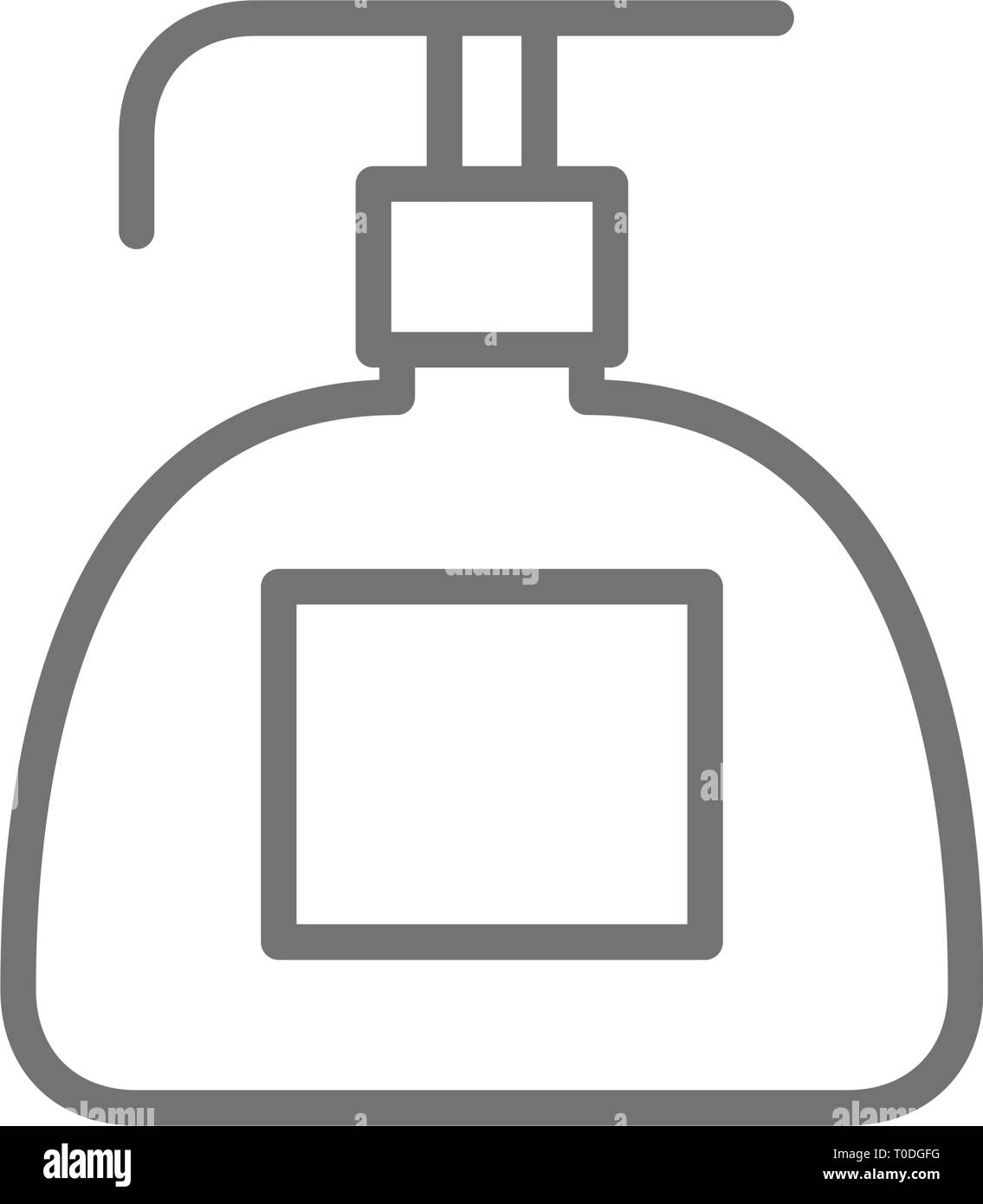 Dispensador de jabón líquido, cosmética, icono de la línea de botellas de  plástico Imagen Vector de stock - Alamy