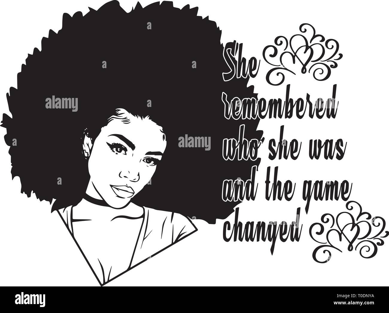 Mujer Afro nubio SVG hermosa dama elegante conforman la melanina modelo étnico afroamericano Ilustración del Vector