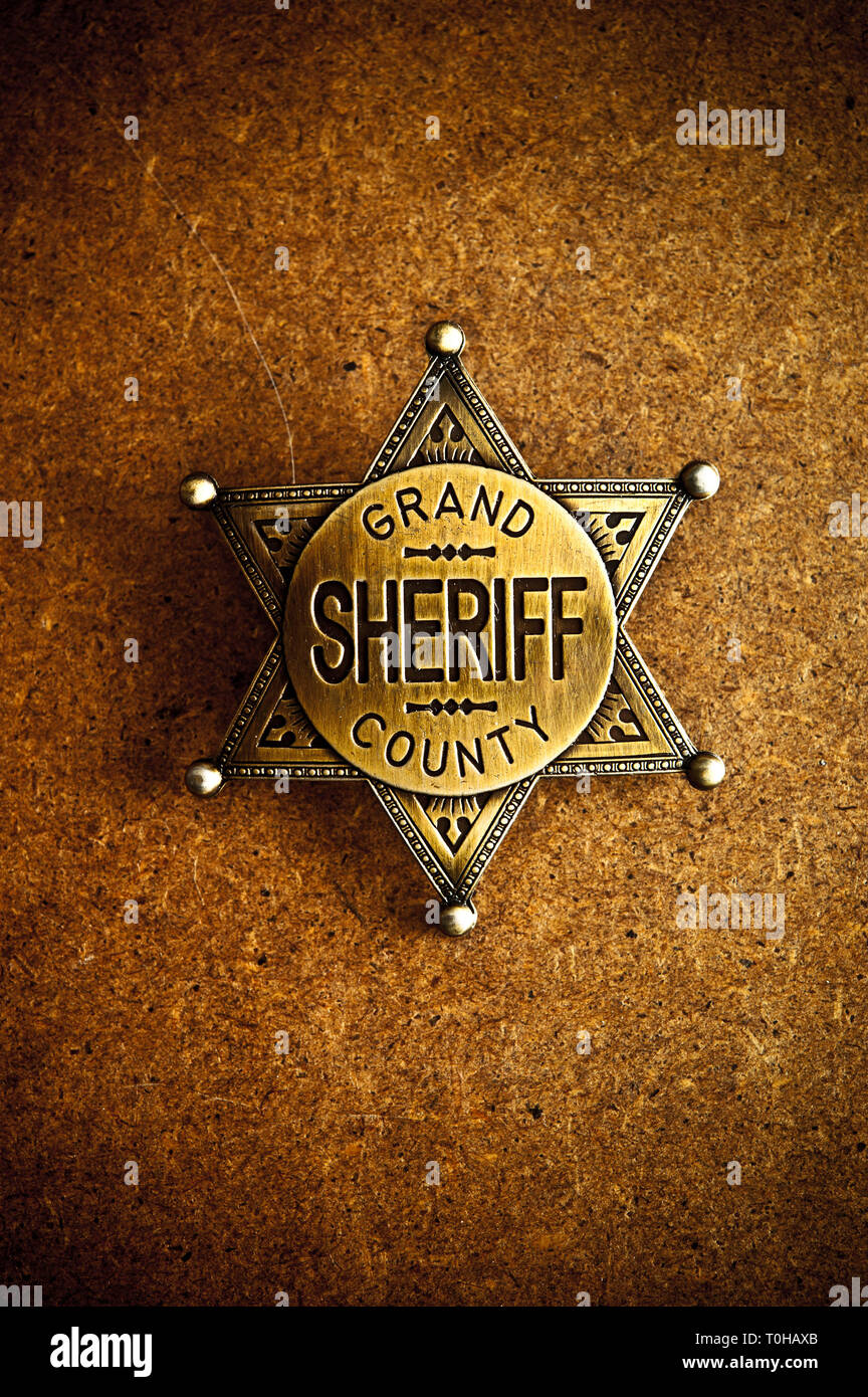 Insignia de sheriff - imagen para la portada del libro Fotografía de