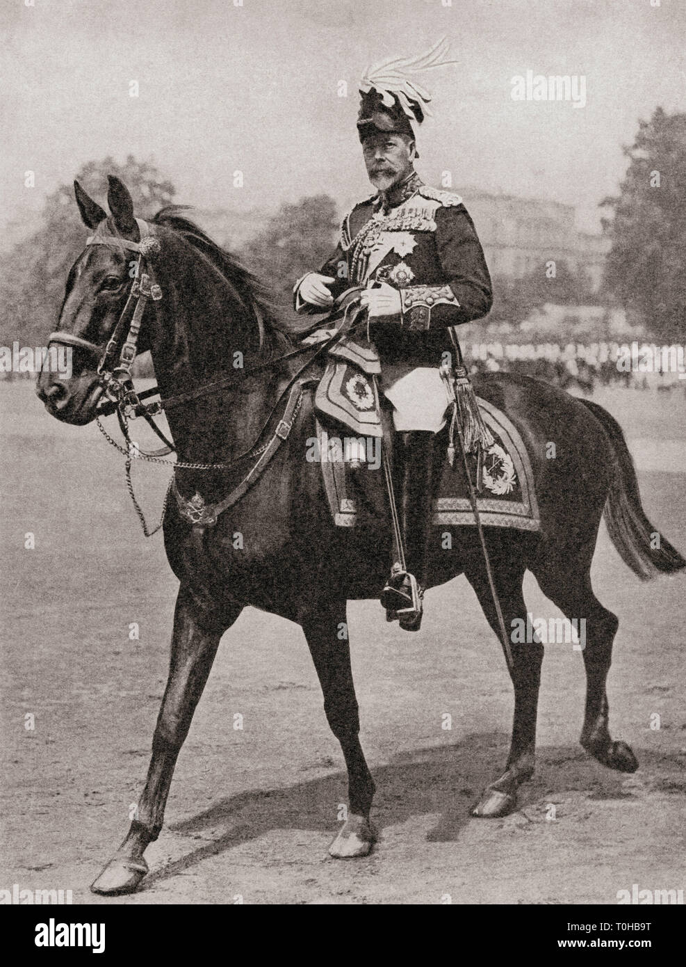 El Rey del Reino Unido y de dominio británico, George V Foto de stock
