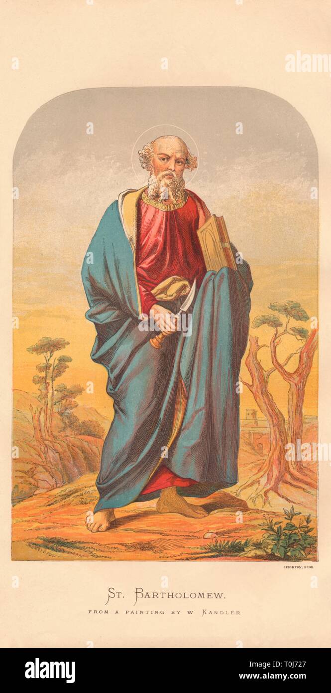 'St Bartolomé', a mediados de siglo 19. Creador: Wilhelm Kandler. Foto de stock