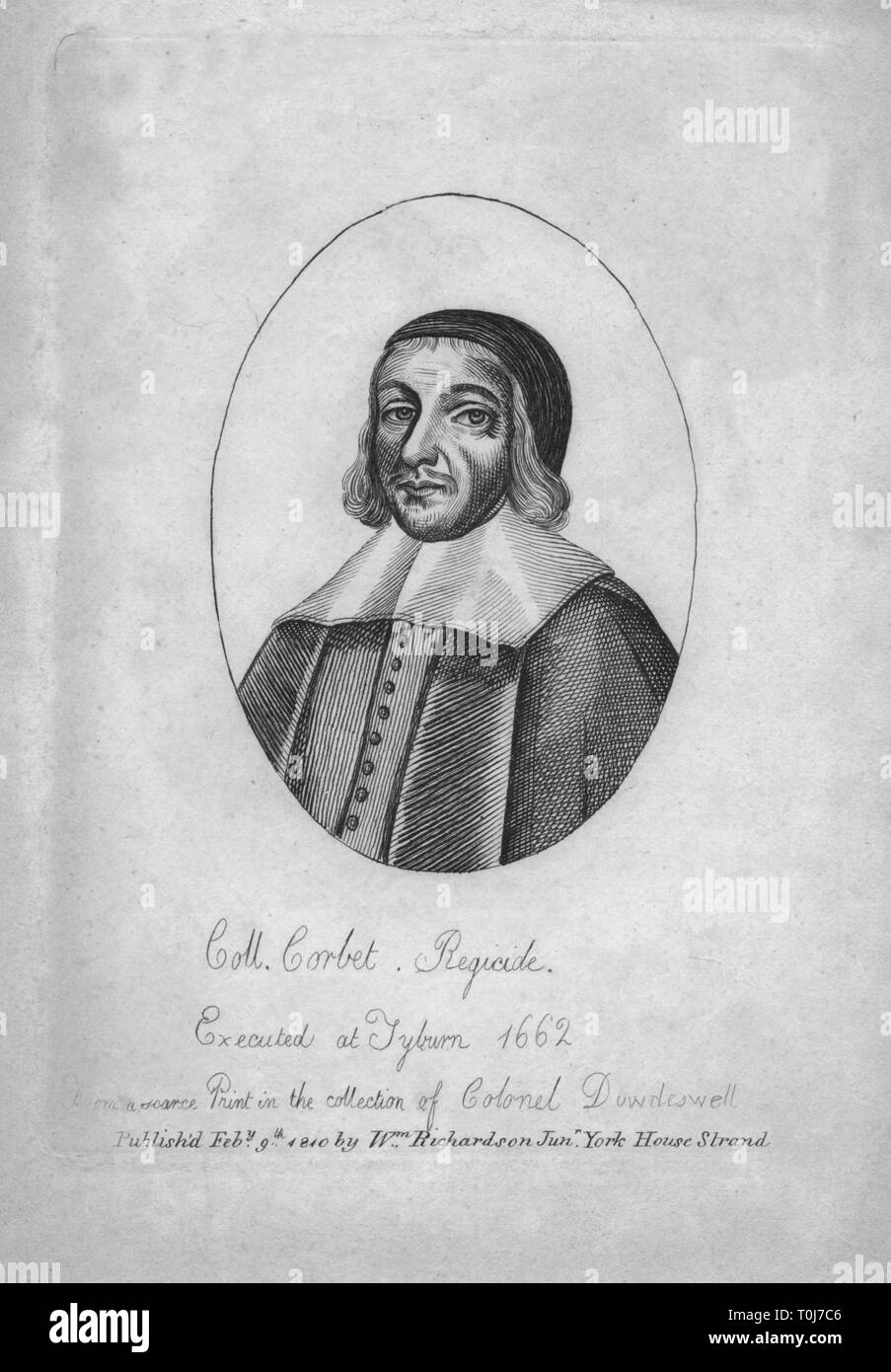 "Coll. Corbet. Regicide', (1810). Creador: Desconocido. Foto de stock