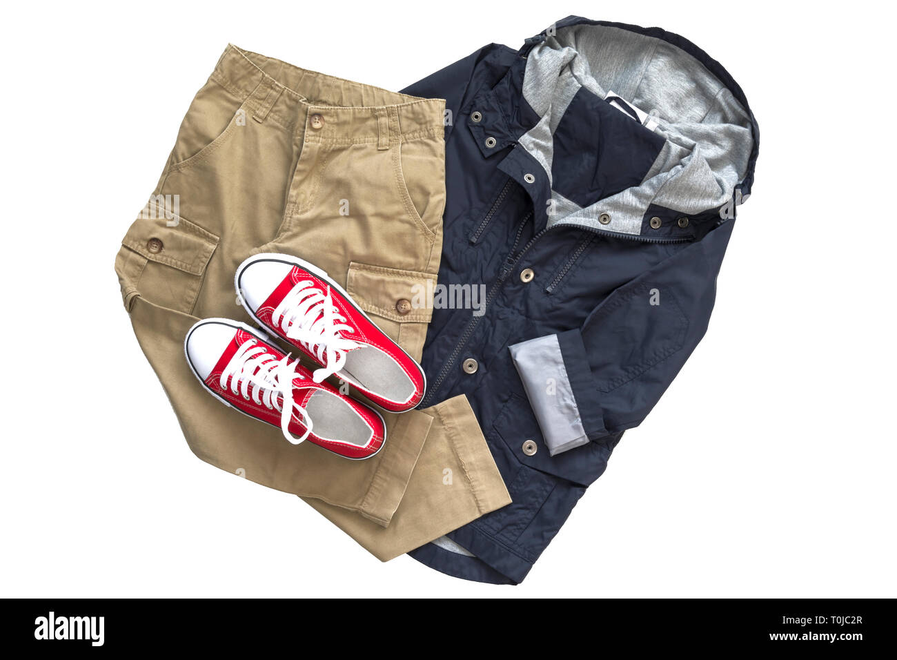 Vista superior de la mirada de moda moda niños vestidos de blanco. Niños  Moda. La primavera, el otoño chico traje ajustado Fotografía de stock -  Alamy