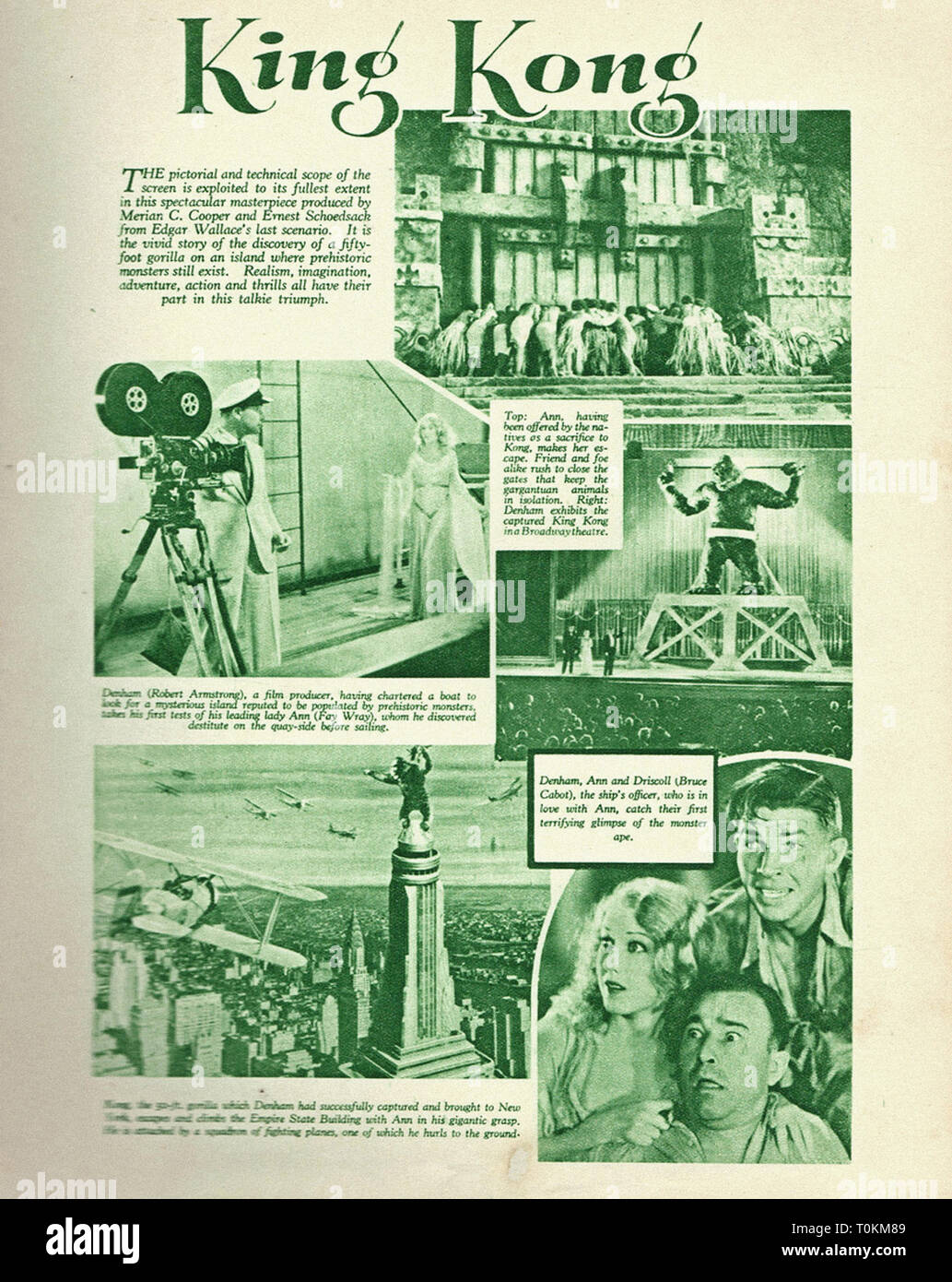 King Kong 1933 Vintage precódigo póster de película muda Fotografía