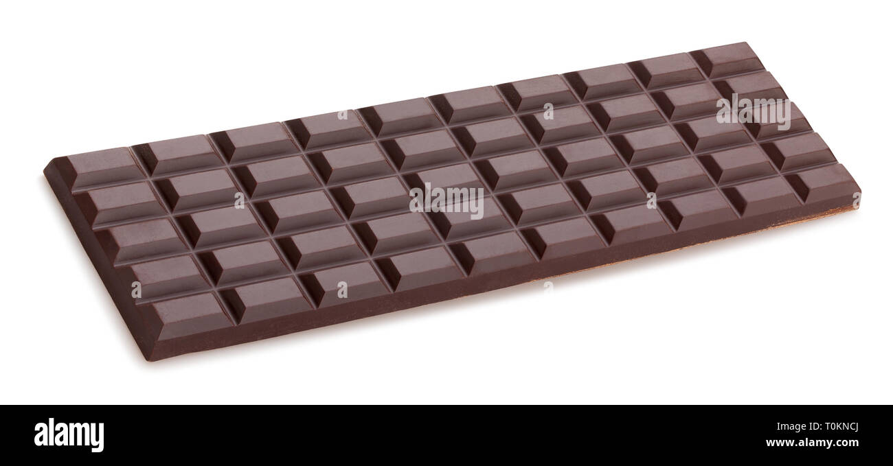 Barra de chocolate camino aislado Foto de stock