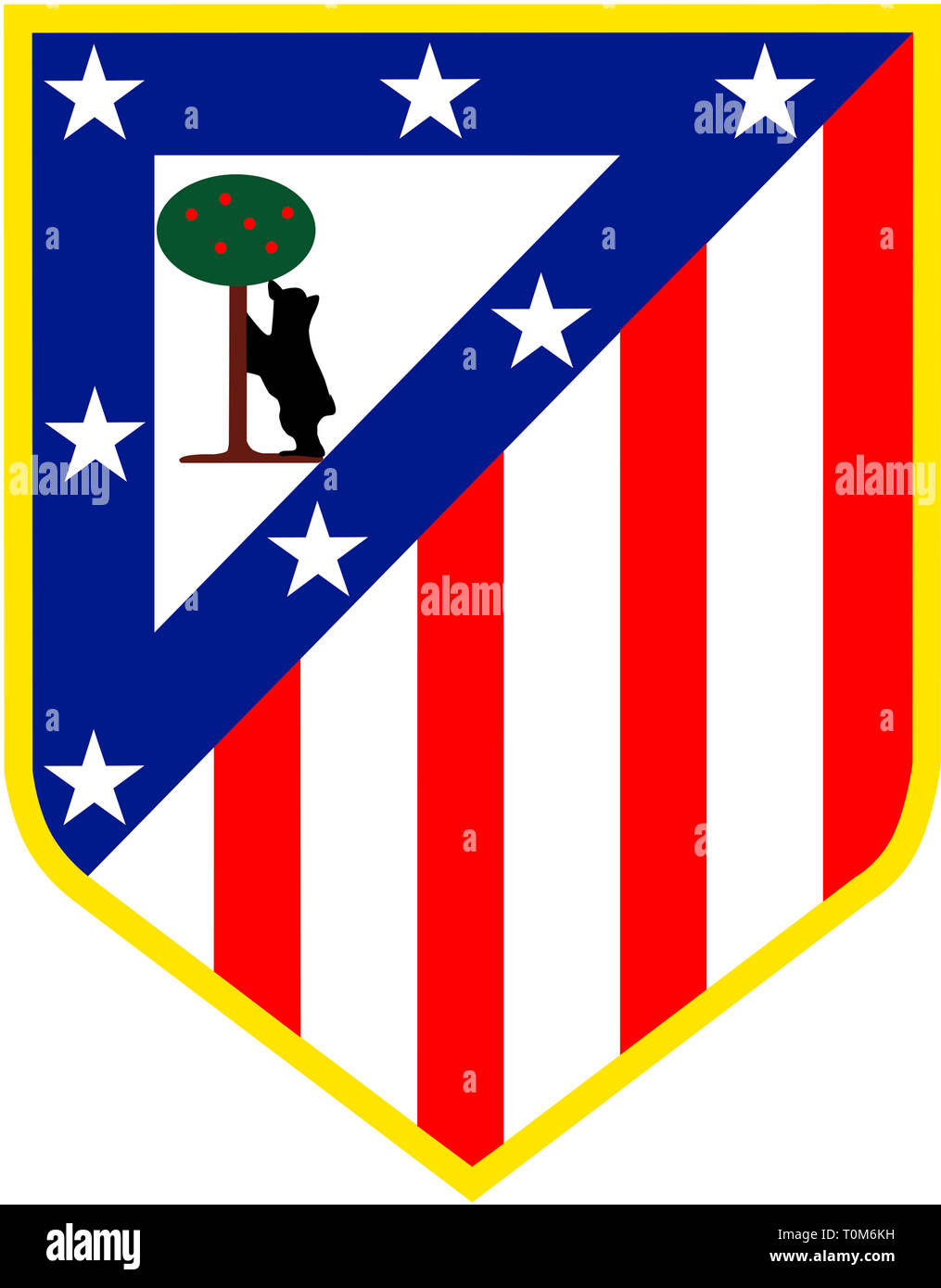El logotipo del equipo fútbol español Atlético Madrid. - España Fotografía stock Alamy