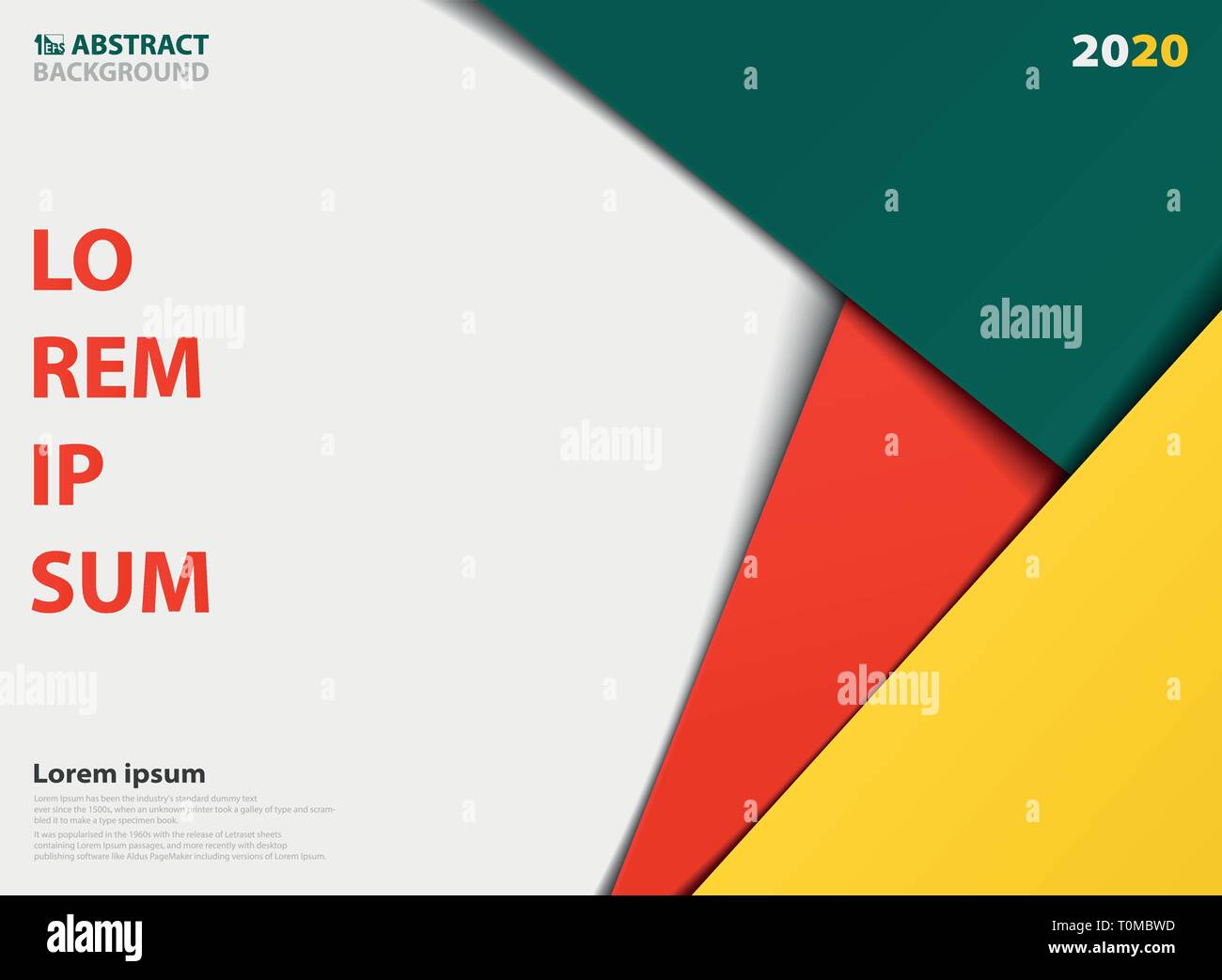 Plantilla Para Presentacion De Color Abstracto Geometrico De Fondo Superpuesto Decoracion En Verde Amarillo Anaranjado Diseno De Ad Poster Presentacion Imagen Vector De Stock Alamy
