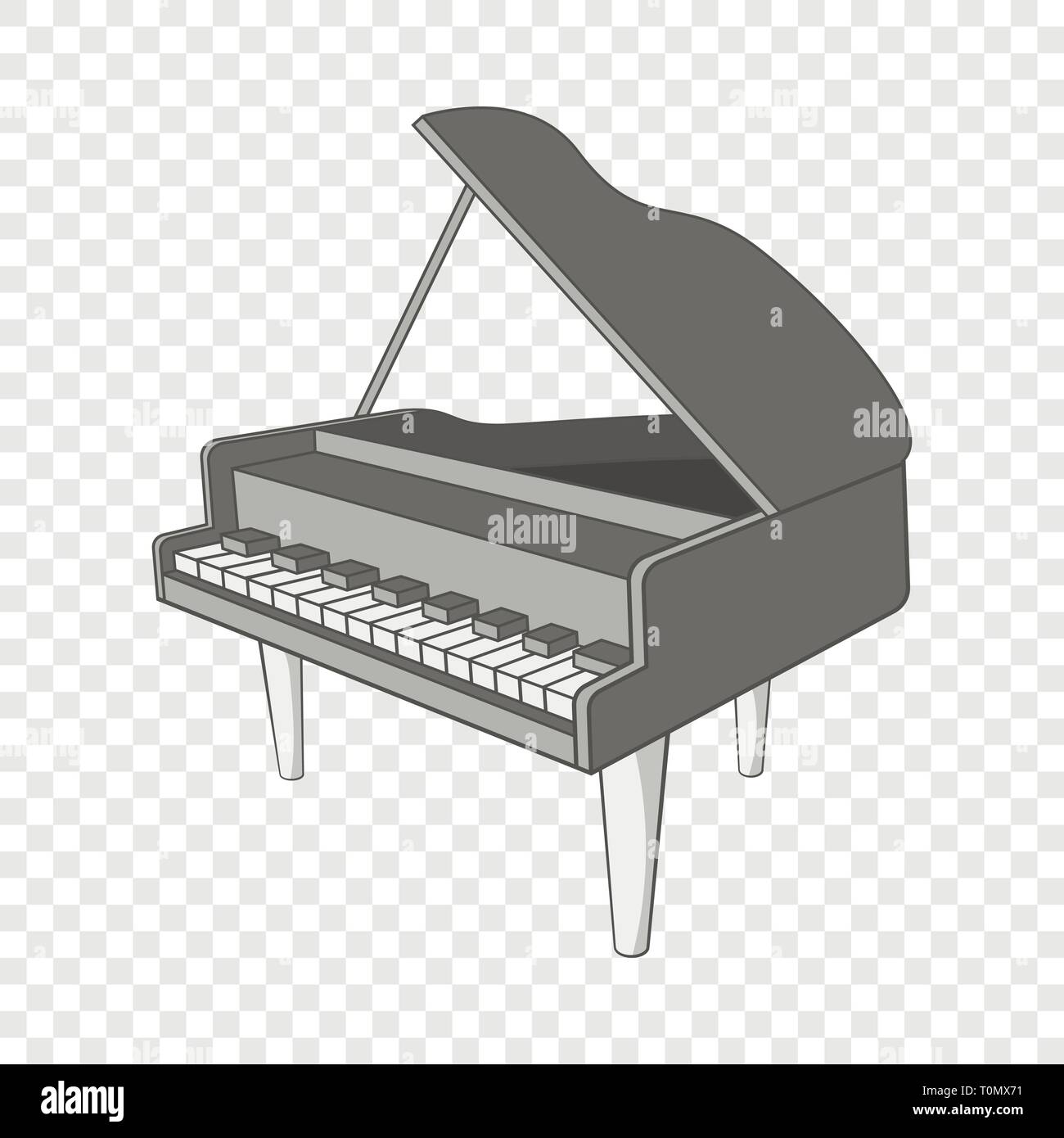 Icono de Piano, estilo de dibujos animados Imagen Vector de stock - Alamy