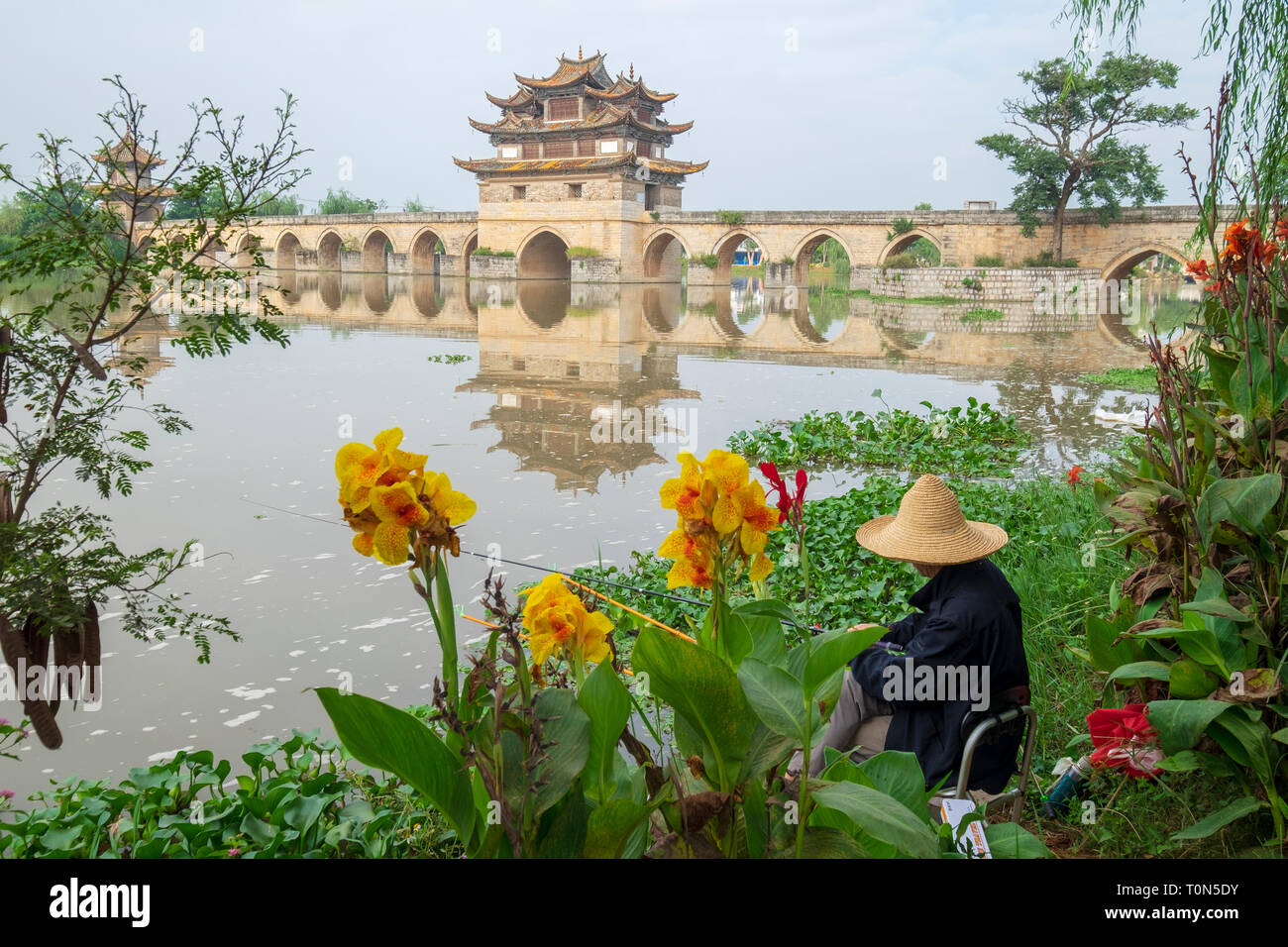 China, Yunnan, Jianshui, Doble Puente Dragón Foto de stock