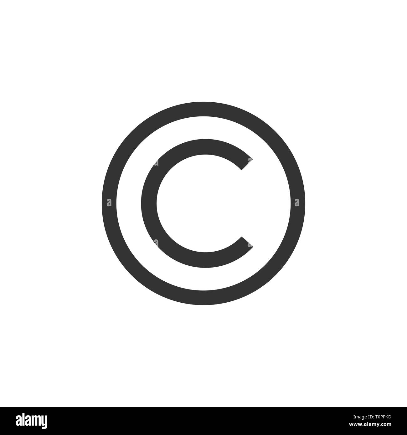Símbolo de copyright. Ilustración vectorial flat Ilustración del Vector