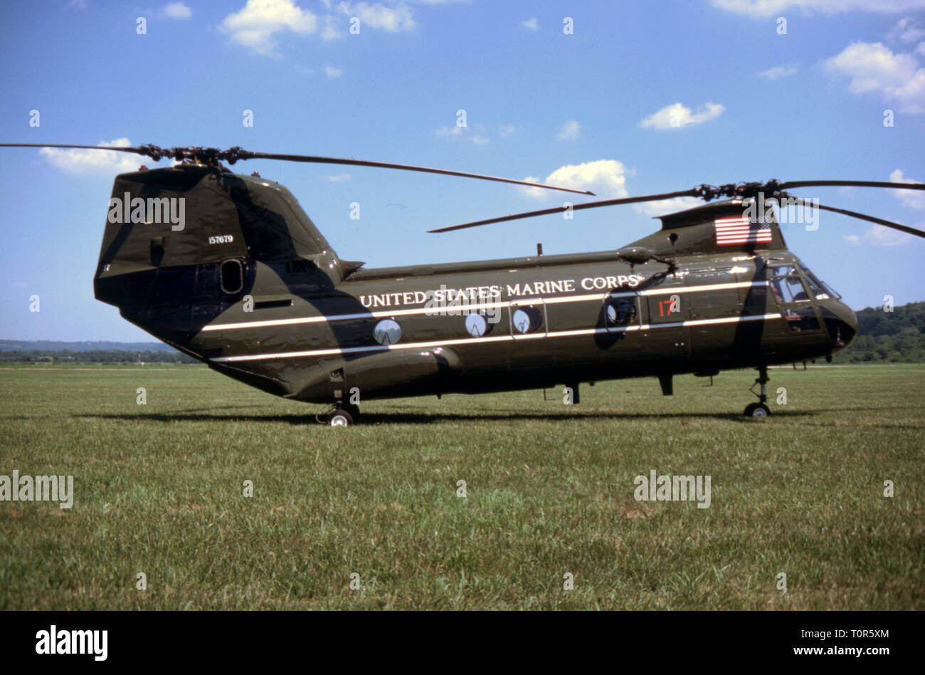 Estados Unidos USMC Marine Corps Boeing-Vertol CH-46F Foto de stock