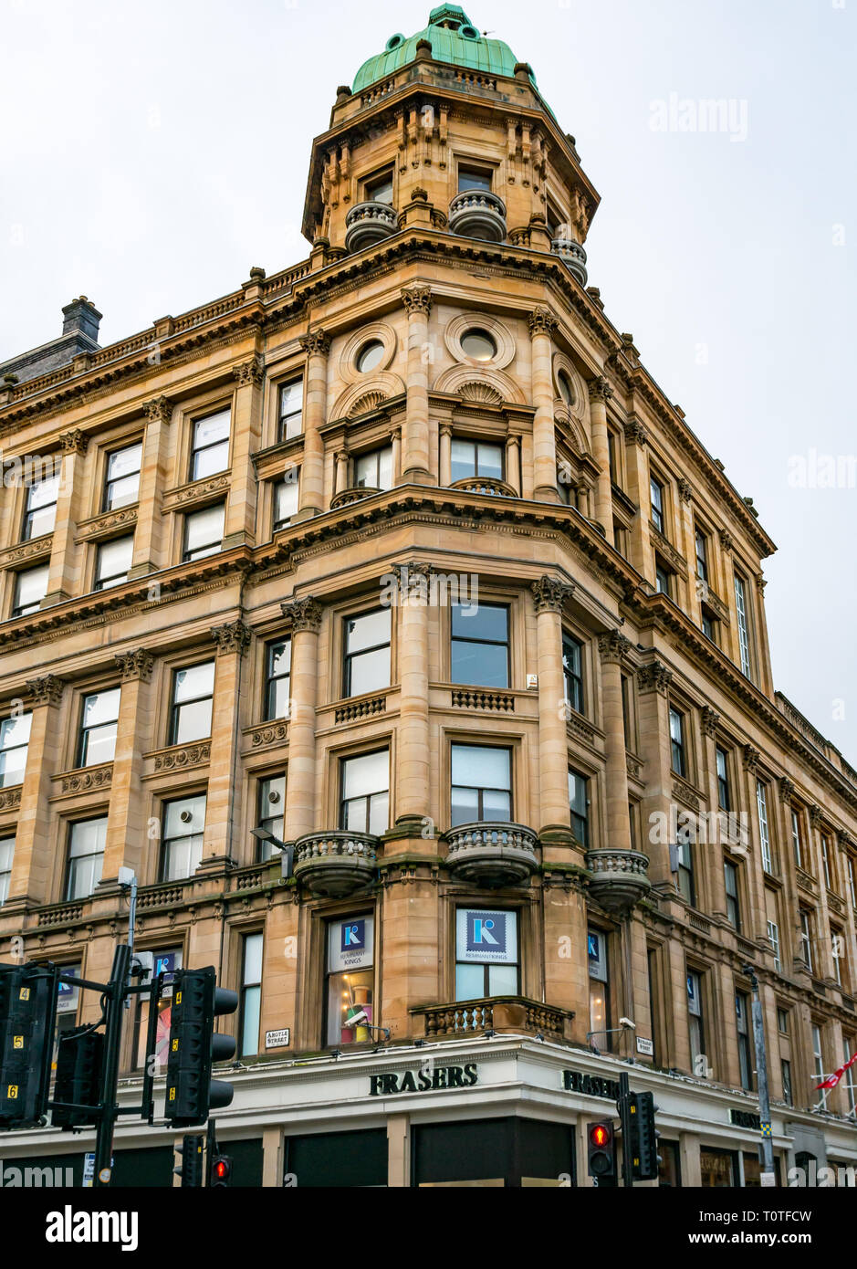 Edificio victoriano de Frasers Department Store, en la esquina de Buchanan y Argyle Street, Glasgow, Escocia, Reino Unido Foto de stock