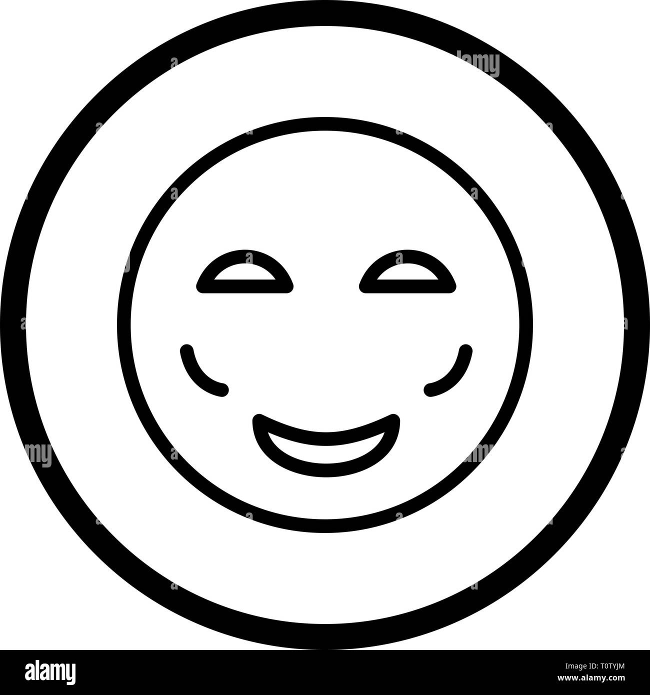 Ilustración Blush Emoji icono Fotografía de stock Alamy