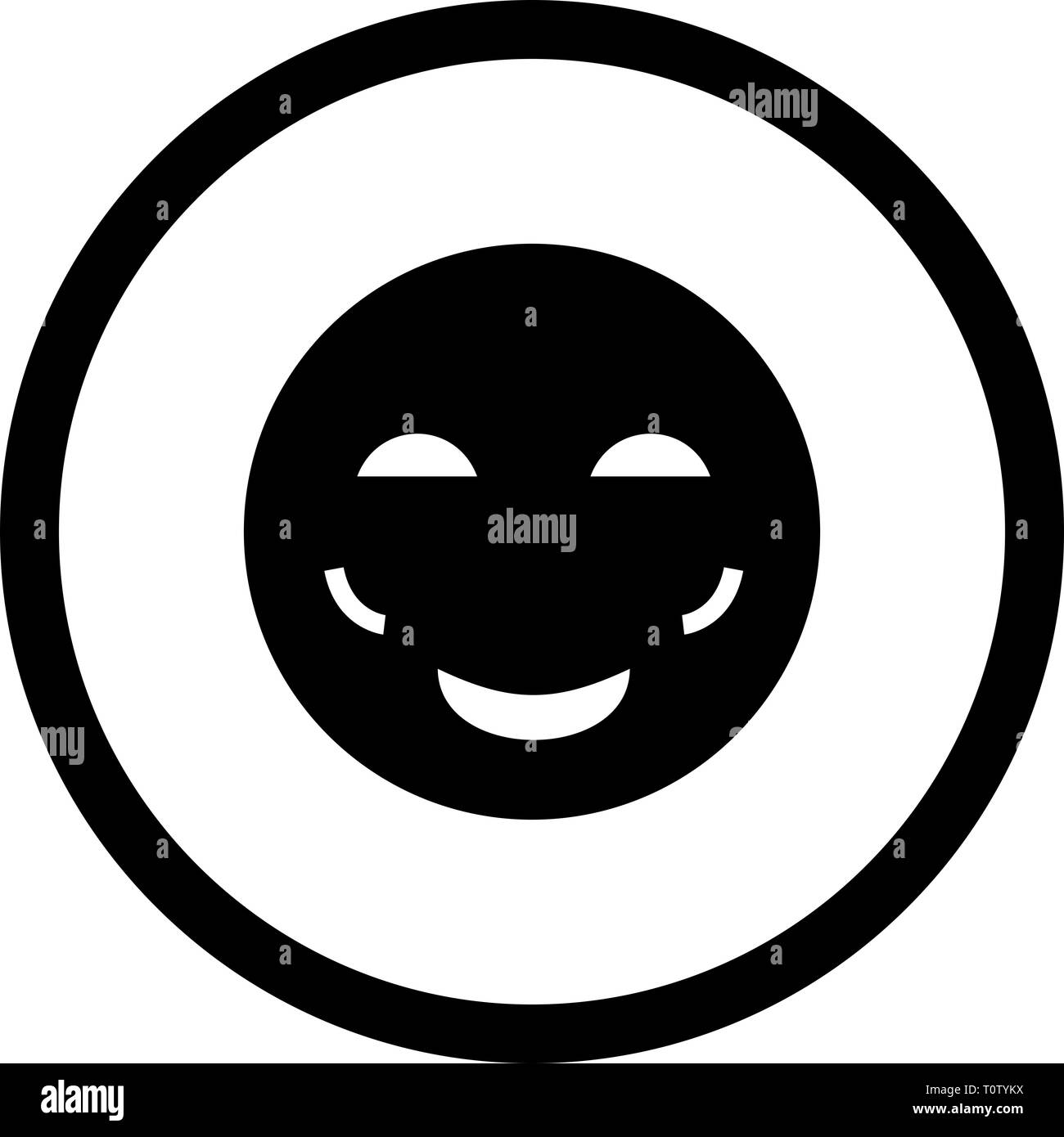 Ilustración Blush Emoji icono Fotografía de stock Alamy