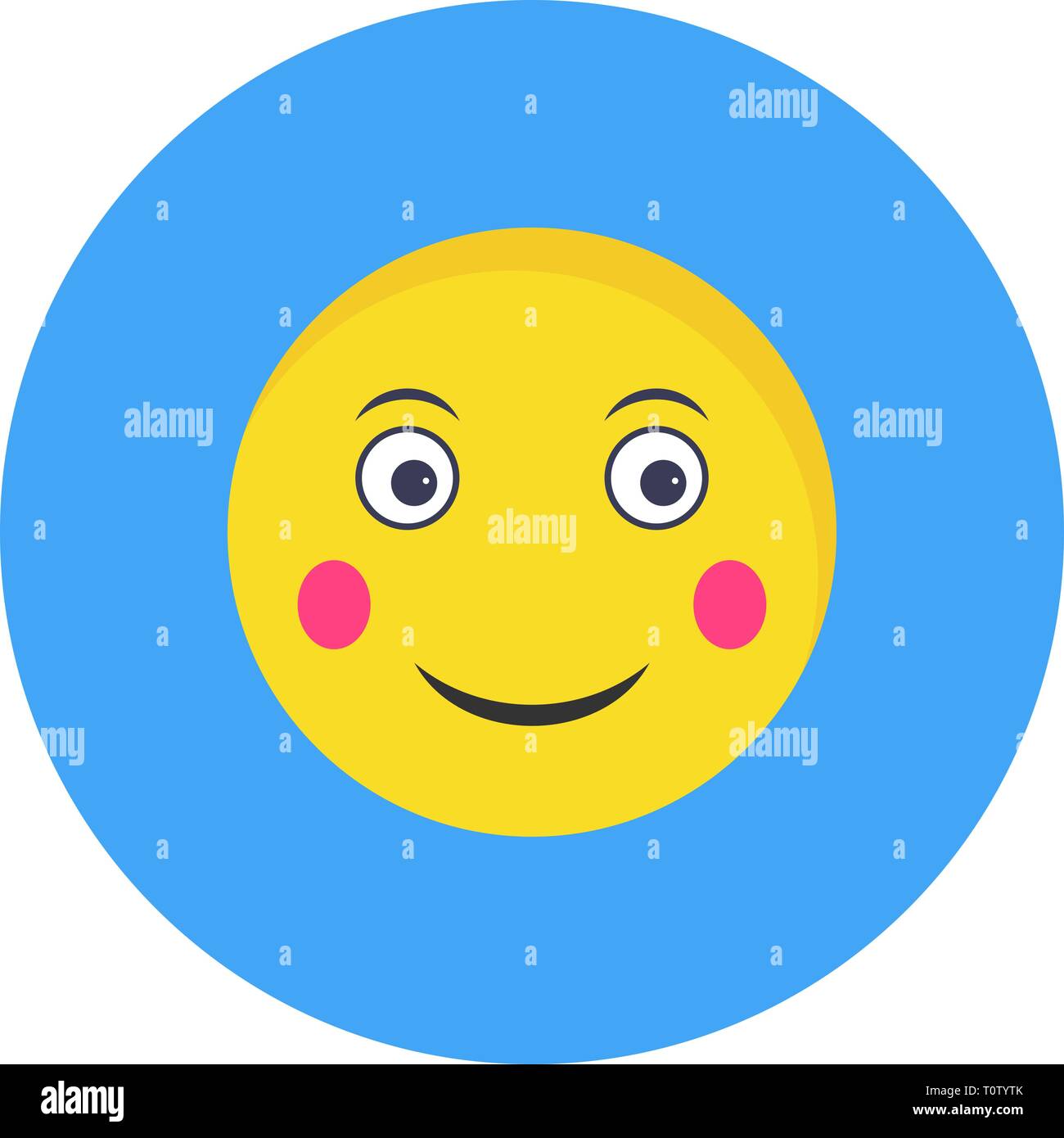 Ilustración Blush Emoji icono Fotografía de stock Alamy