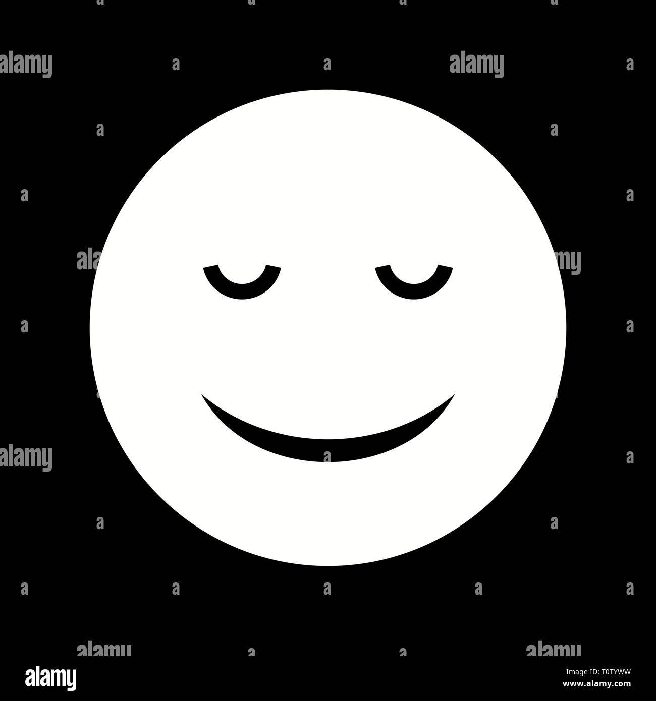 Ilustración Calma Emoji Icono Fotografía De Stock Alamy