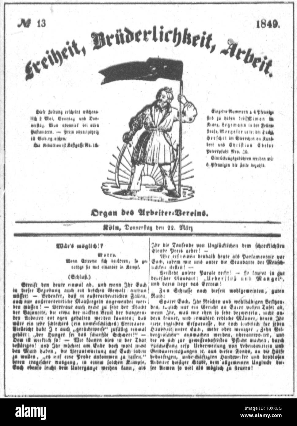 Prensa Medios De Comunicacion Revistas Freiheit Bruederlichkeit Arbeit La Libertad La Fraternidad El Trabajo El Numero