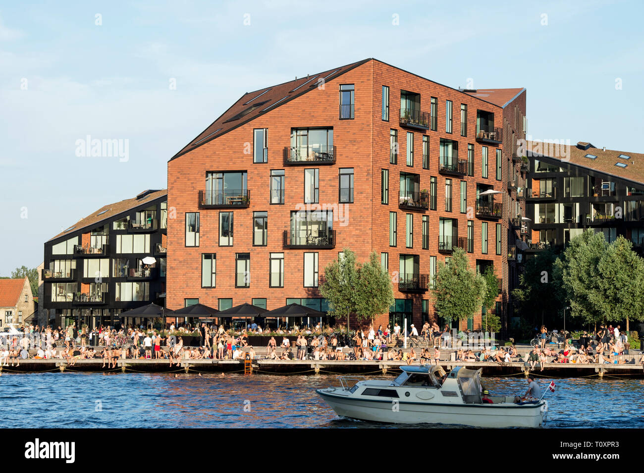 Dinamarca, Copenaghen, Kroyers Plads Foto de stock