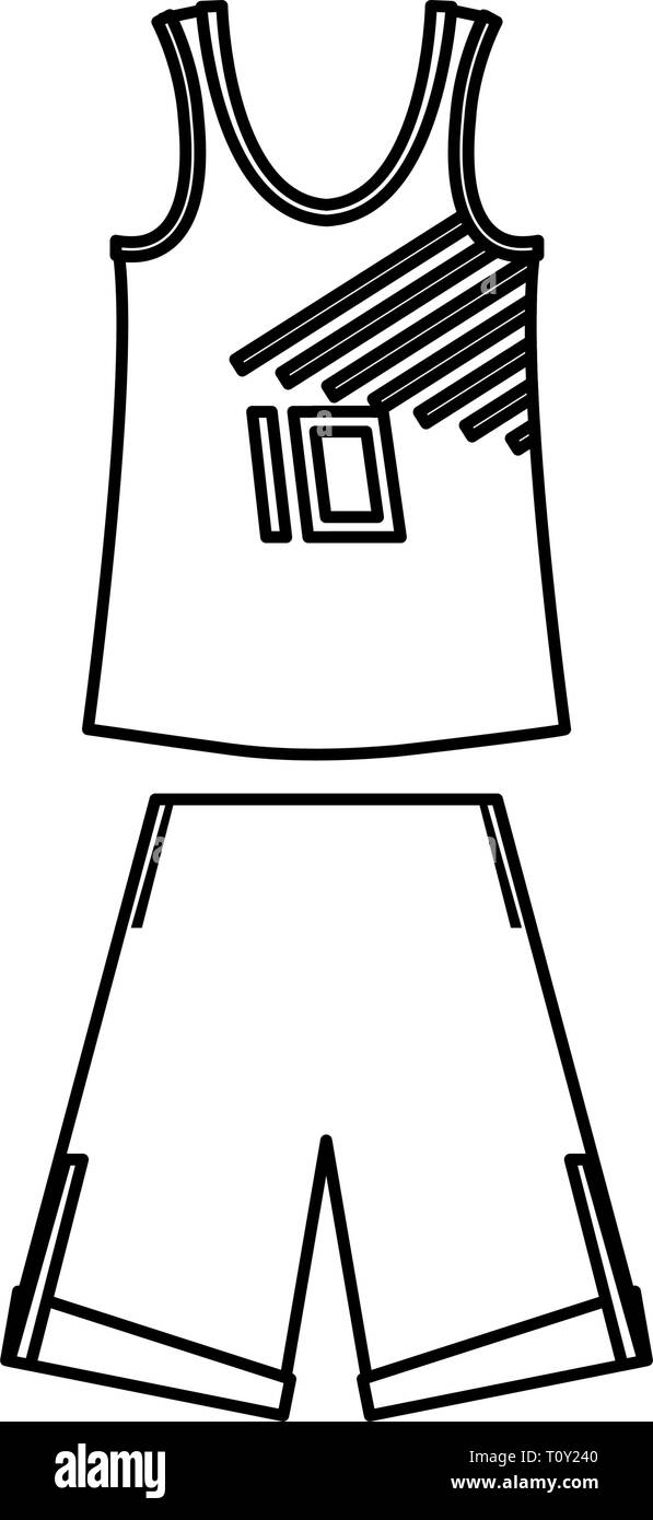 camiseta de baloncesto uniforme shorts ilustración vectorial Imagen Vector  de stock - Alamy