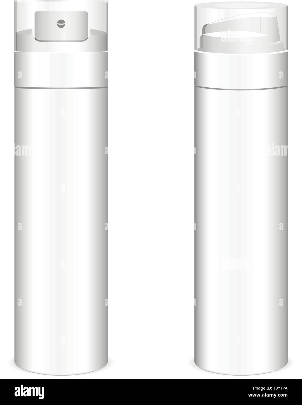 Botella de espuma o gel de afeitar eps realista10 ilustración vector plantilla, aislado sobre fondo blanco. Maqueta de cosméticos de baño para personal de embalaje Ilustración del Vector