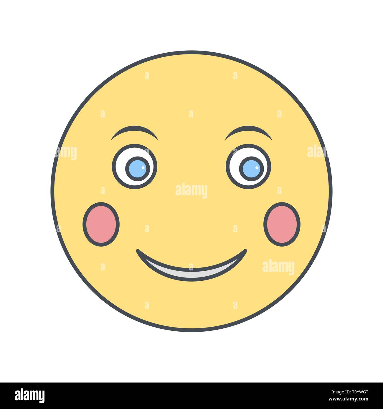Ilustración Blush Emoji icono Fotografía de stock Alamy