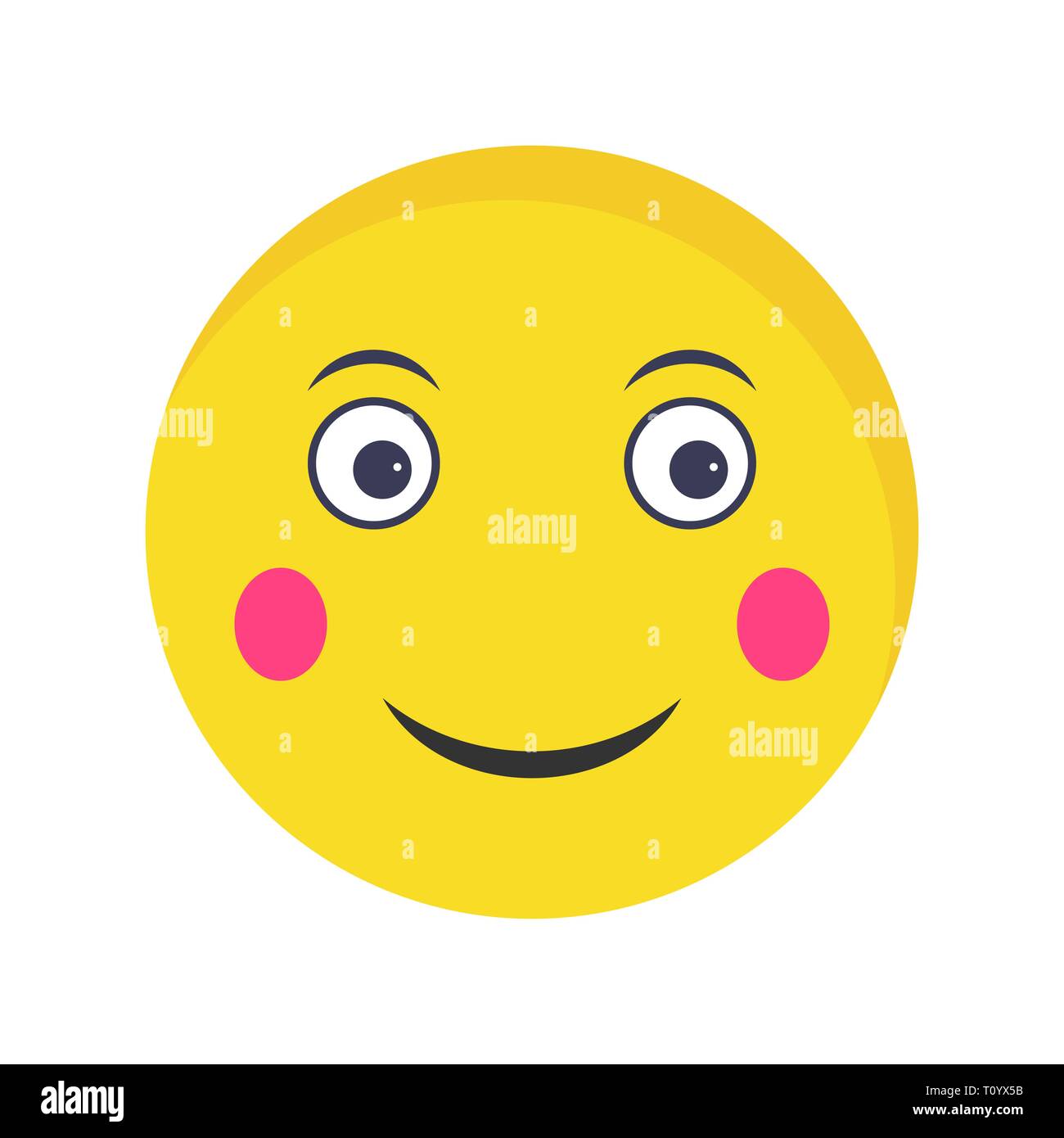 Ilustración Blush Emoji icono Fotografía de stock Alamy