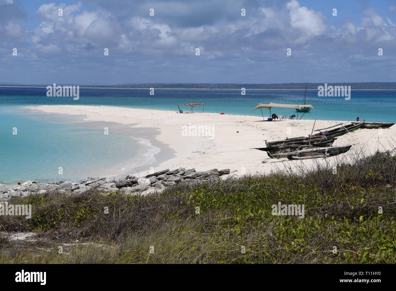 Rolas Isla, pequeña isla cercana a la isla, archipiélago Quirimbas Matemo, Mozambique, África Oriental Foto de stock