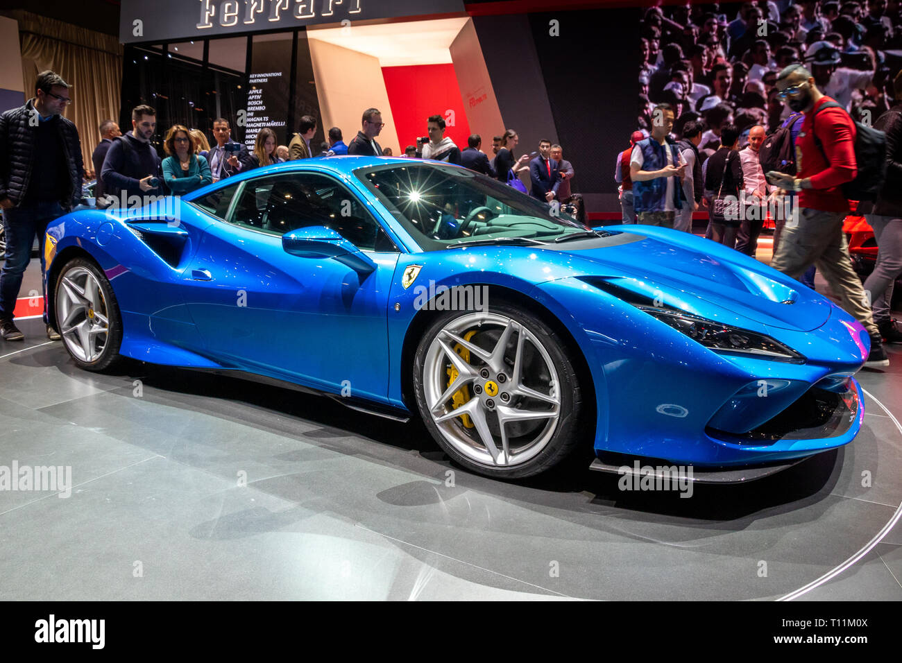 Ginebra Suiza 5 De Marzo De 2019 Ferrari F8 Tributo