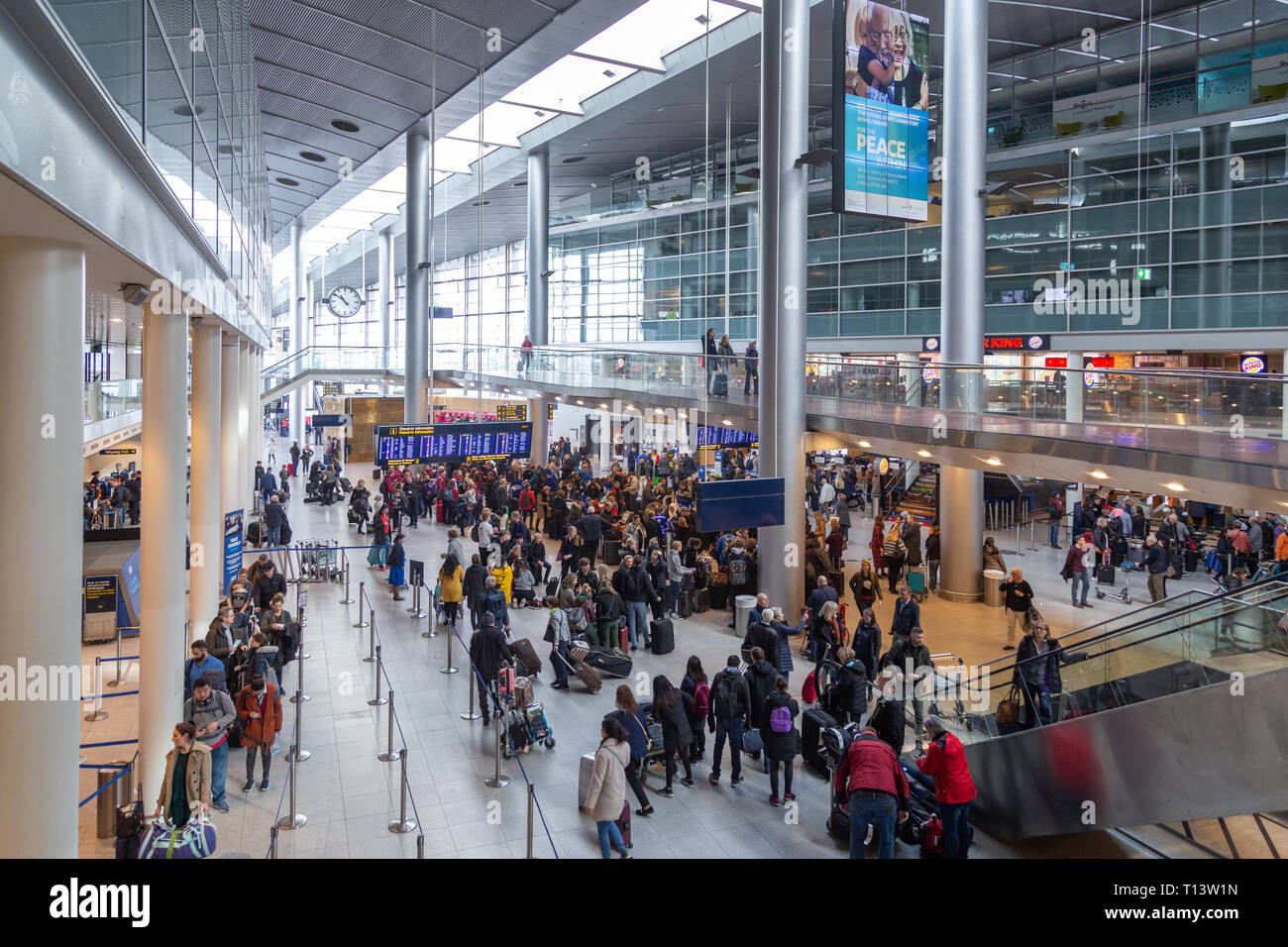 Terminal del aeropuerto de Copenhague Foto de stock