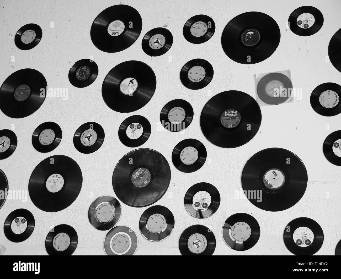Dibujo de disco de vinilo Imágenes de stock en blanco y negro - Alamy