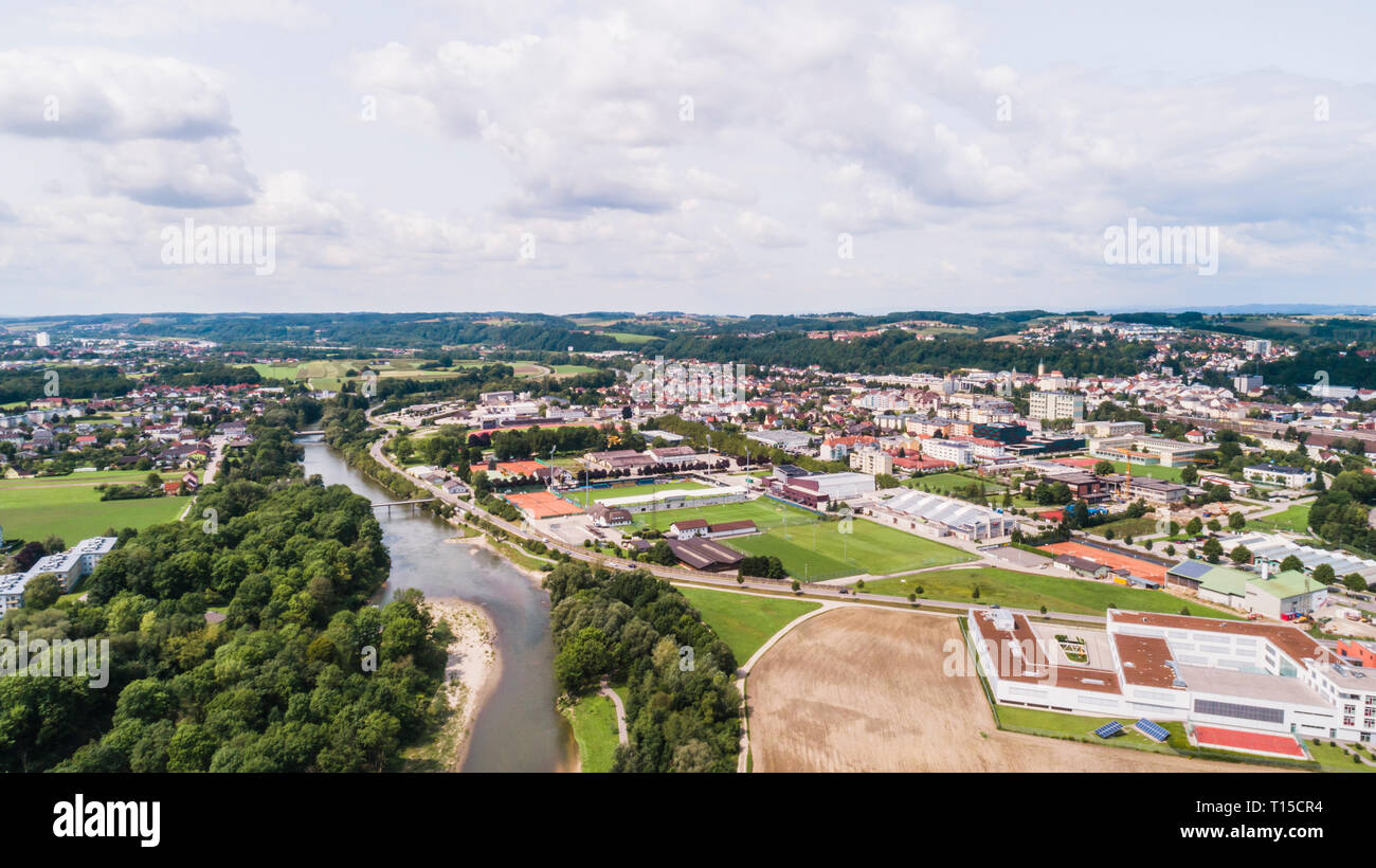 Austria Austria Inferior, vista aérea de Amstetten ...