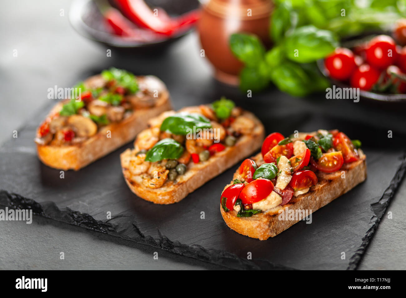 Pinchos tradicionales italianos Foto de stock